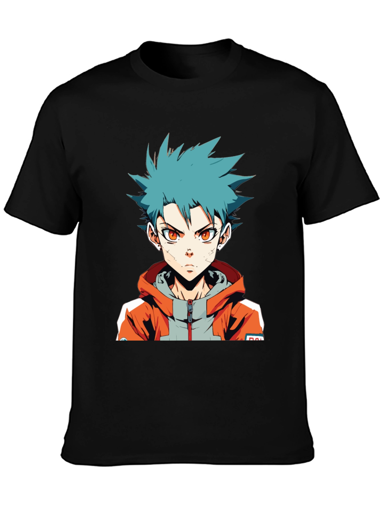 Black Anime Boy Graphic Tee - Stylish Cotton T-Shirt view 3