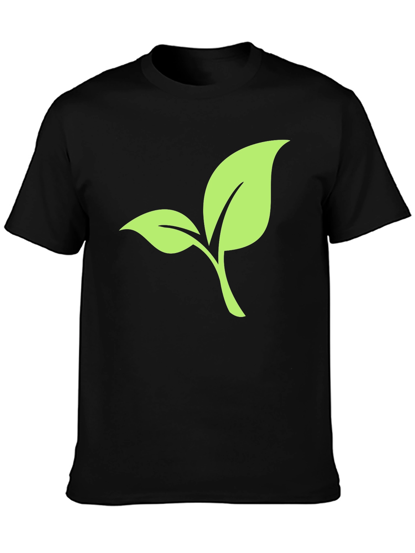 Leaf Graphic Black T-Shirt - 3