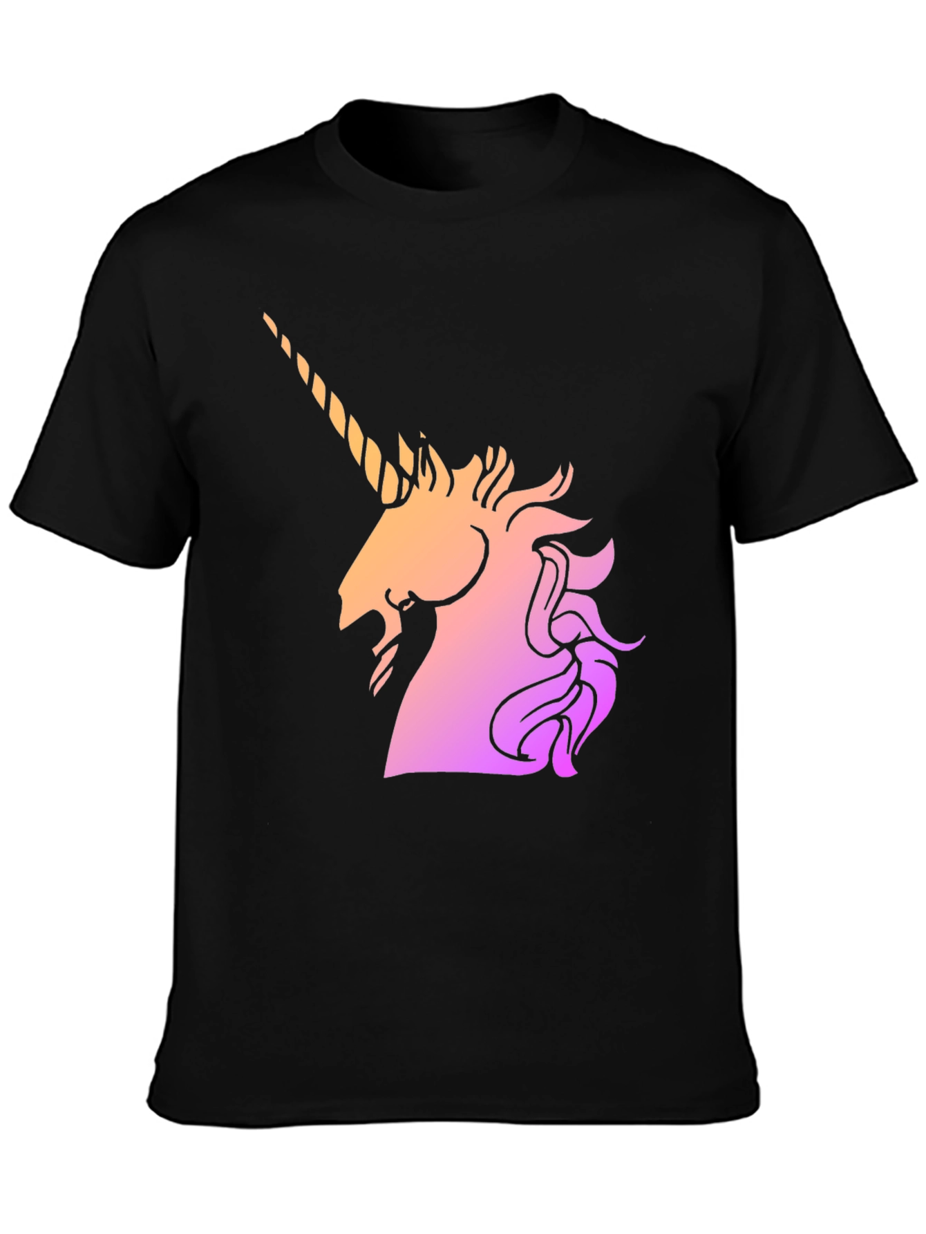 Black Unicorn Graphic Tee - Stylish Black Cotton T-Shirt view 3