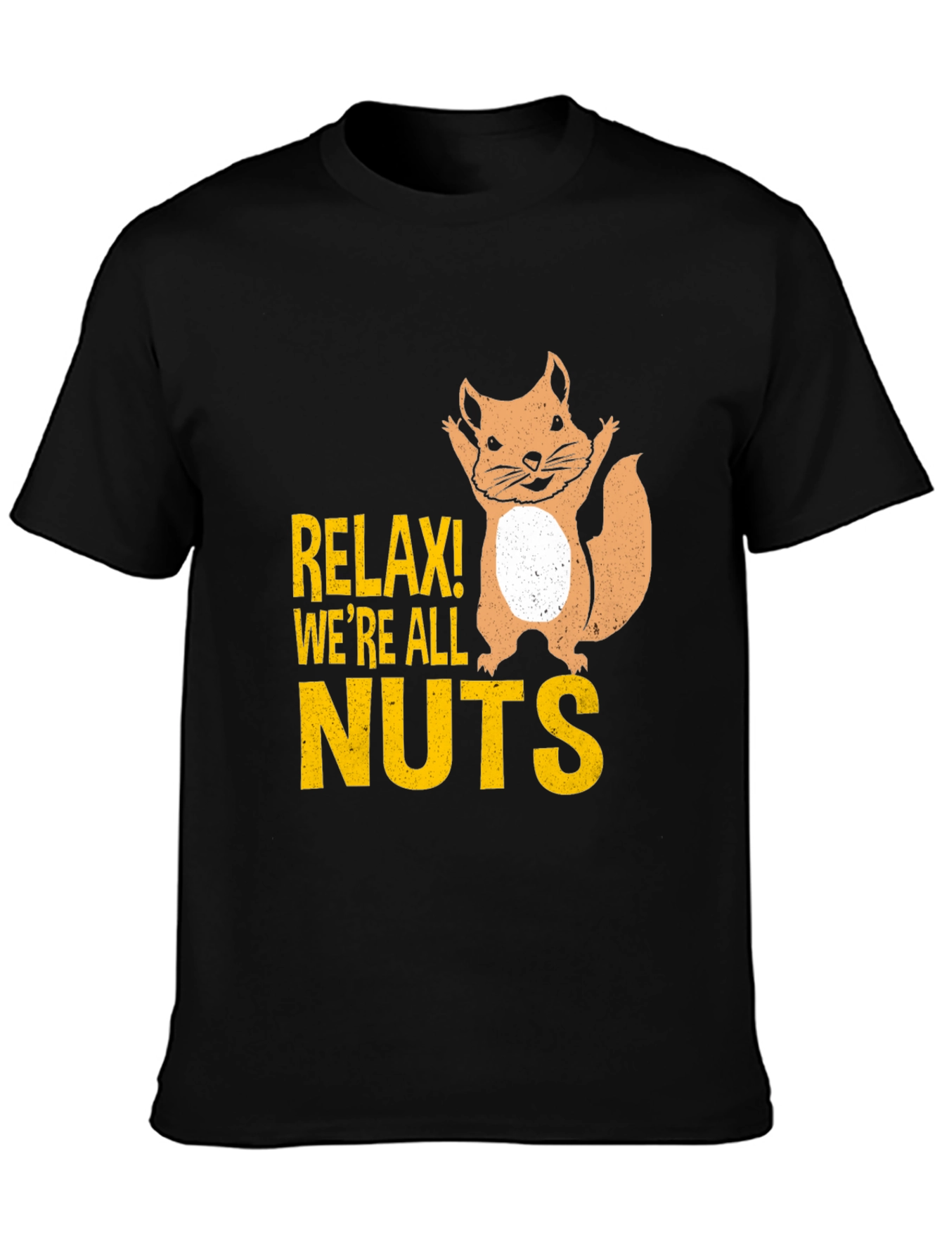 Black Relax! We're All Nuts Graphic Tee - Black view 3