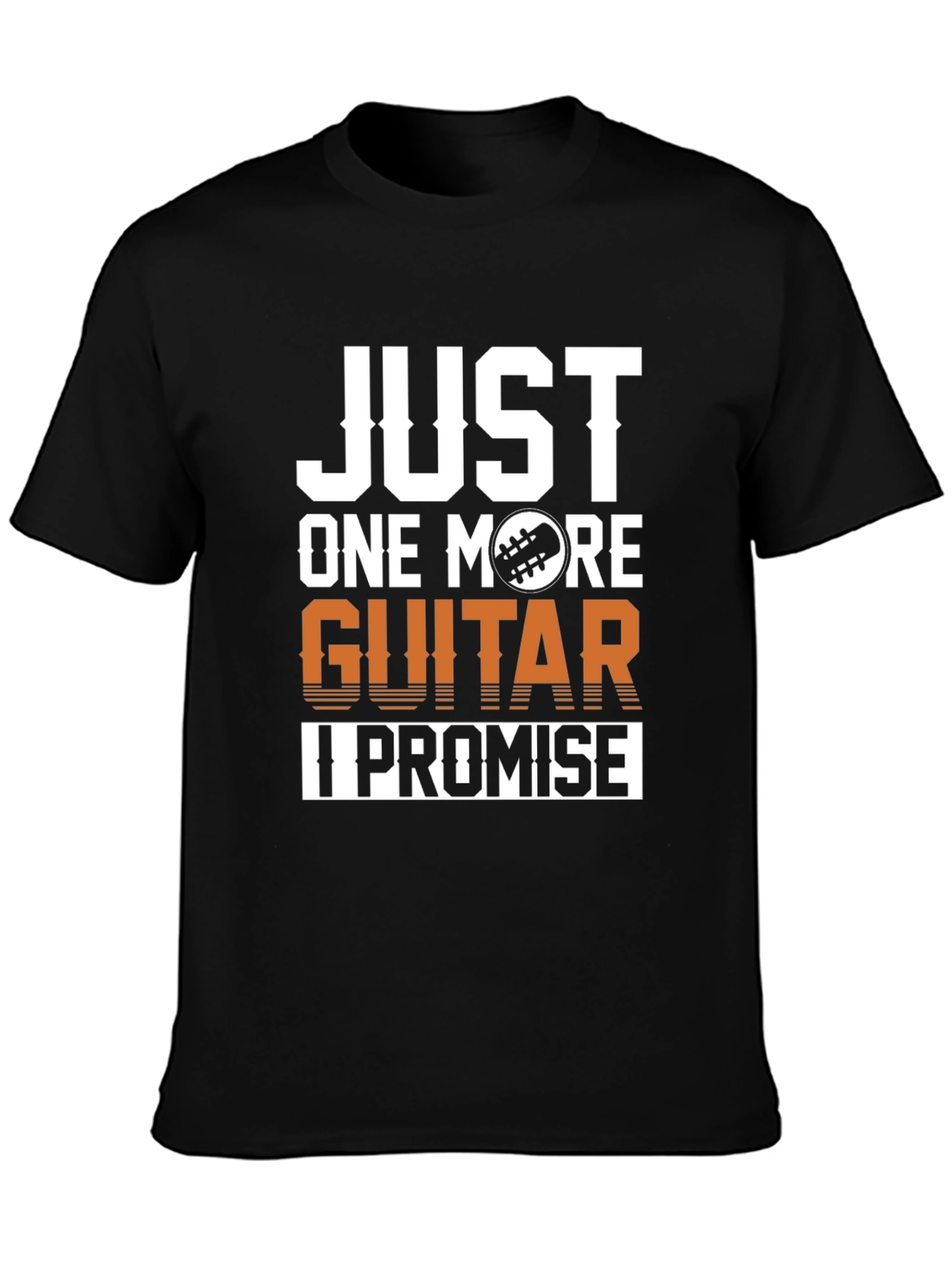 Black Just One More Guitar T-Shirt, I Promise view 3