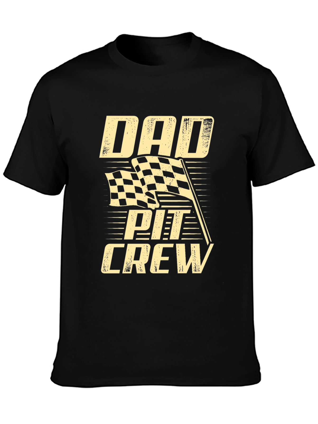Black Dad Pit Crew T-Shirt - Racing Fan Tee view 3