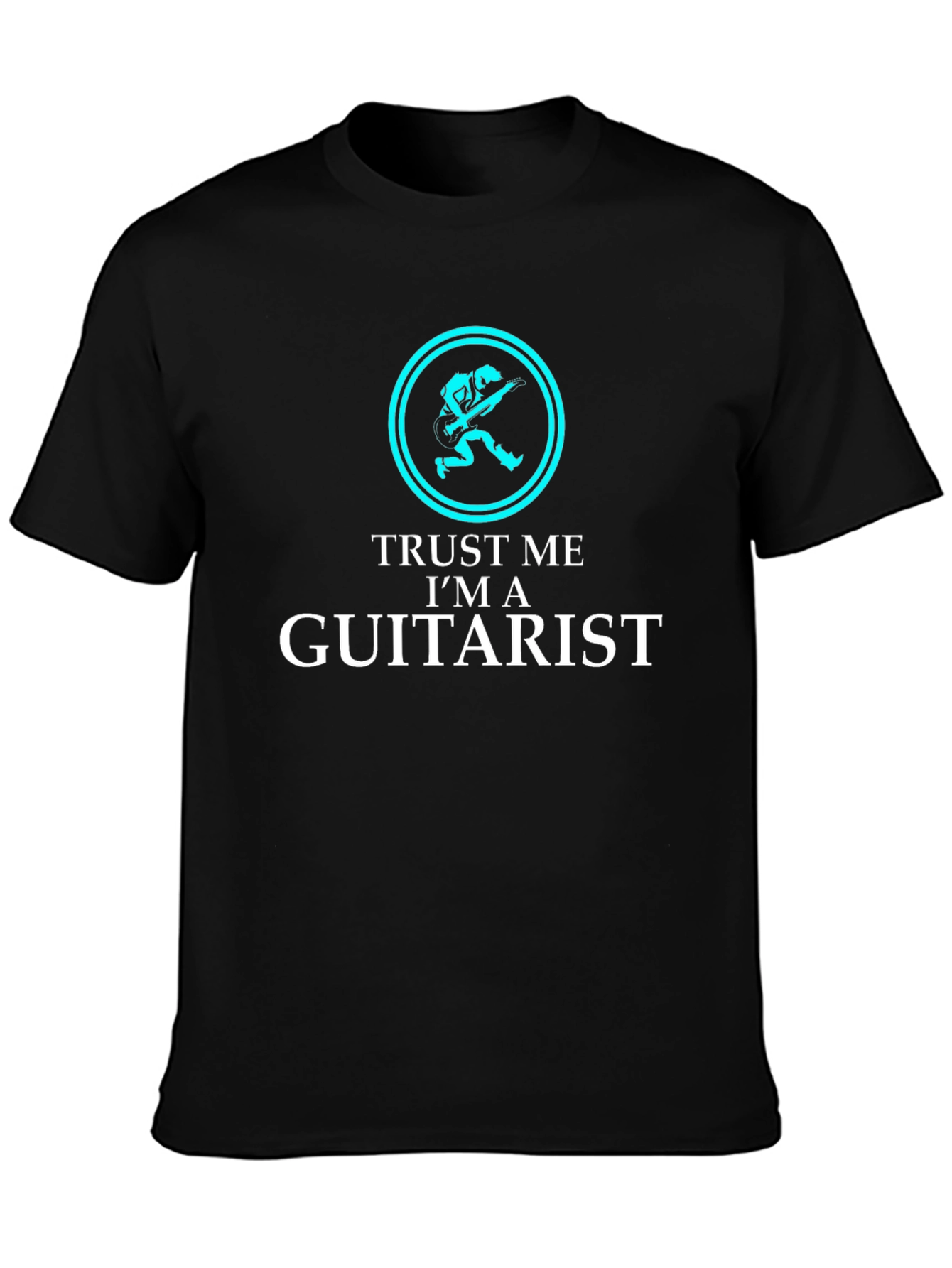Black Trust Me I'm a Guitarist T-Shirt view 3