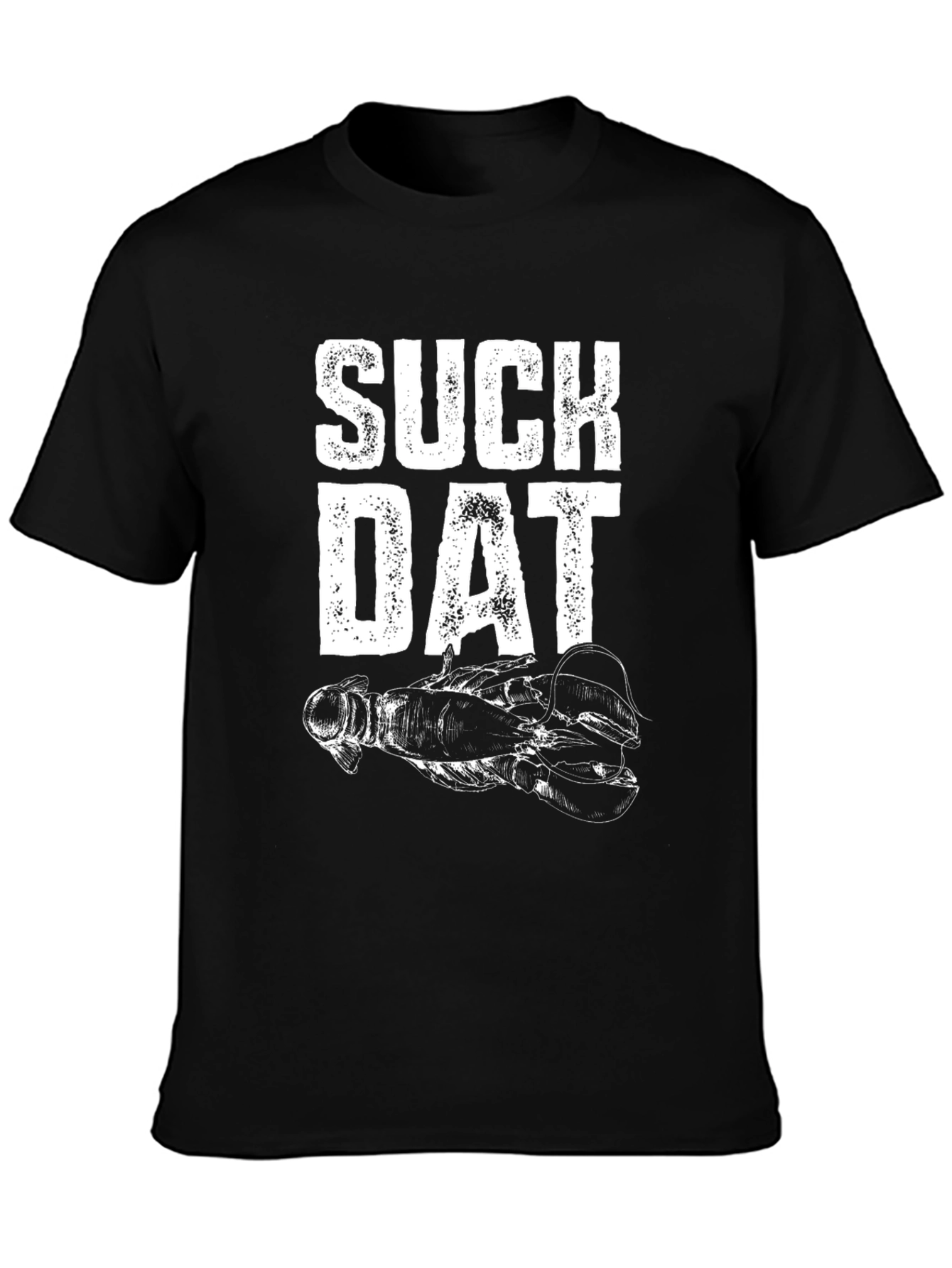 Black Suck Dat Crawfish T-Shirt view 3