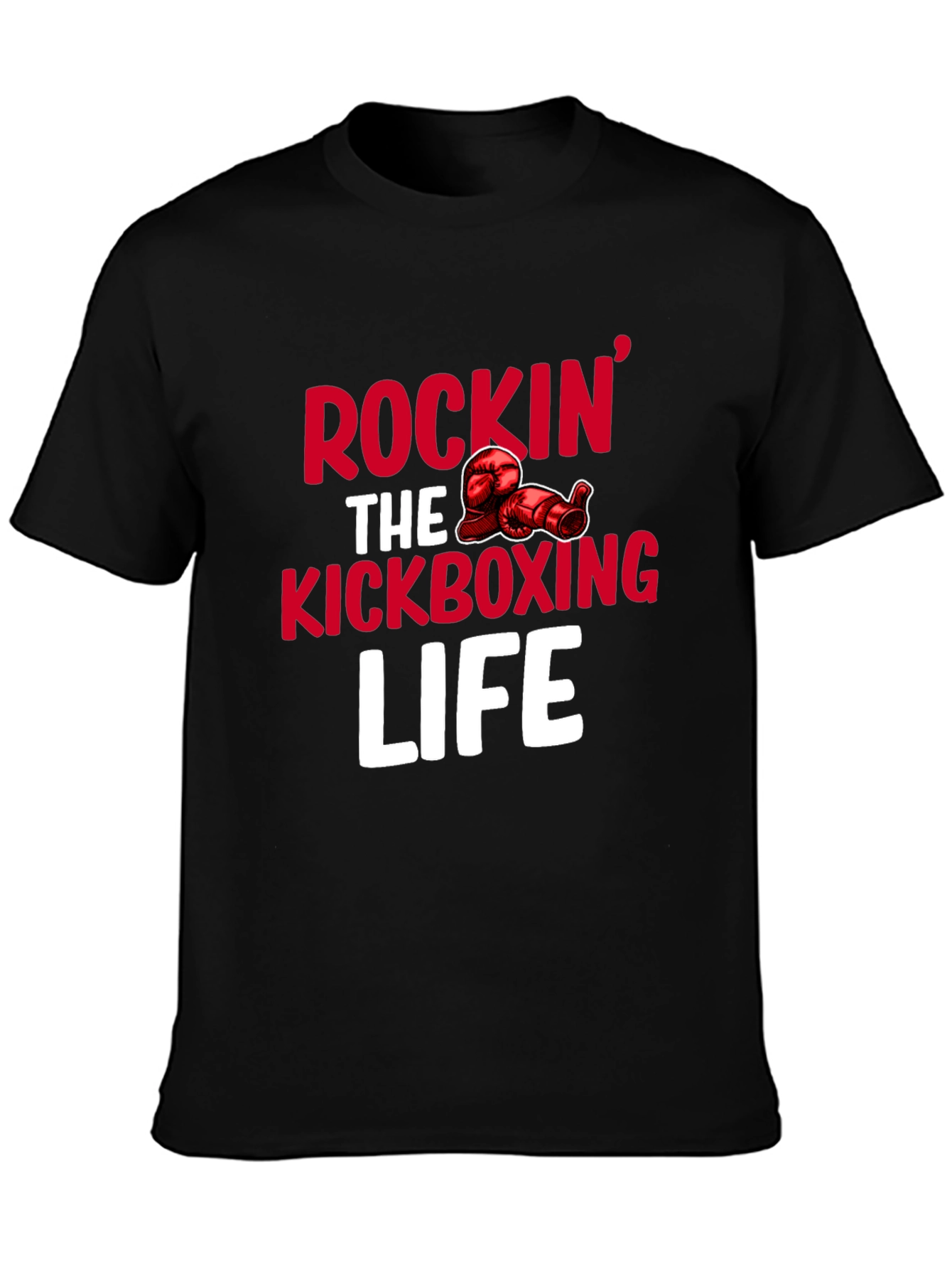 Black Rockin' Kickboxing Life Graphic Tee view 3