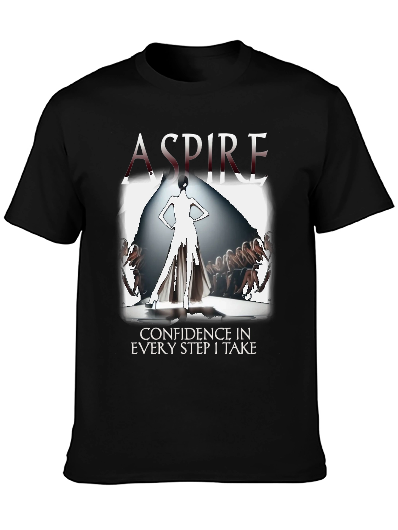 Black Aspire Confidence Graphic T-Shirt - Unisex view 3