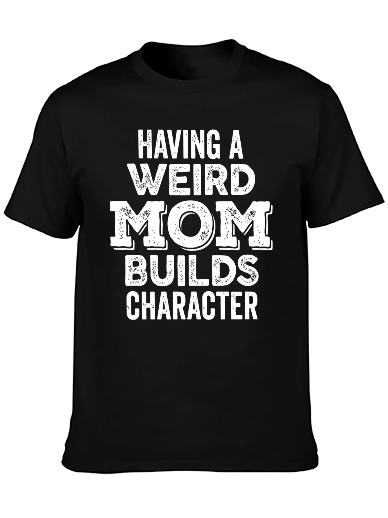 Black Funny 'Weird Mom' Graphic T-Shirt view 3