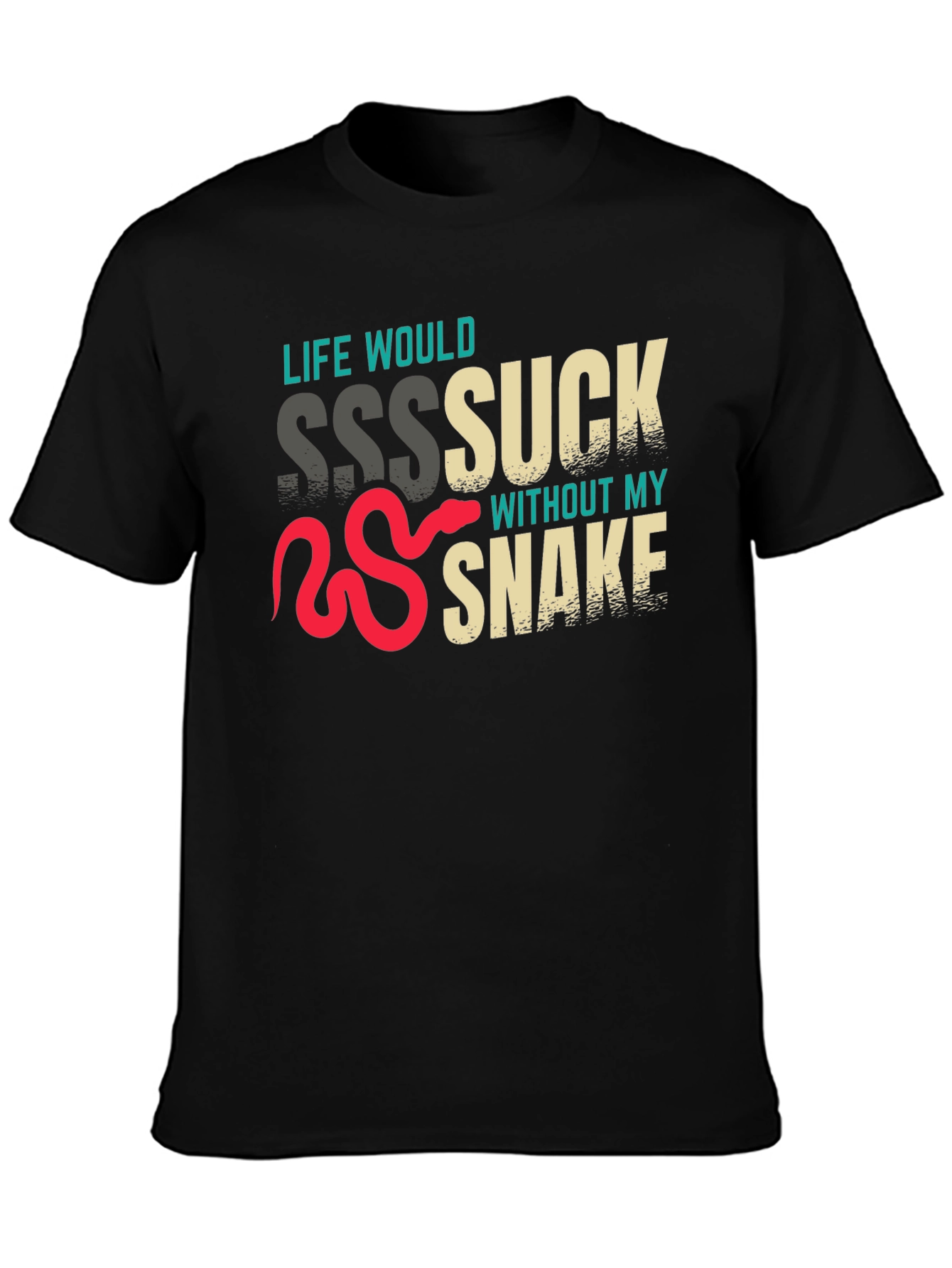 Black Life Would Sssuck Without My Snake T-Shirt view 3