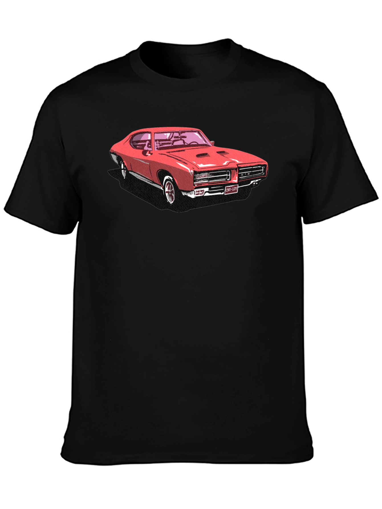 Black Classic Car Graphic Tee - Black view 3