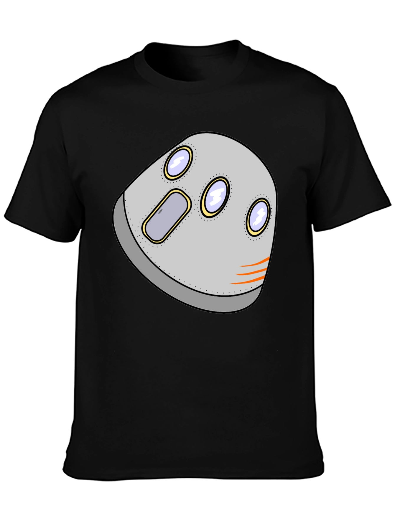 Black Retro Space Capsule Graphic Tee view 3