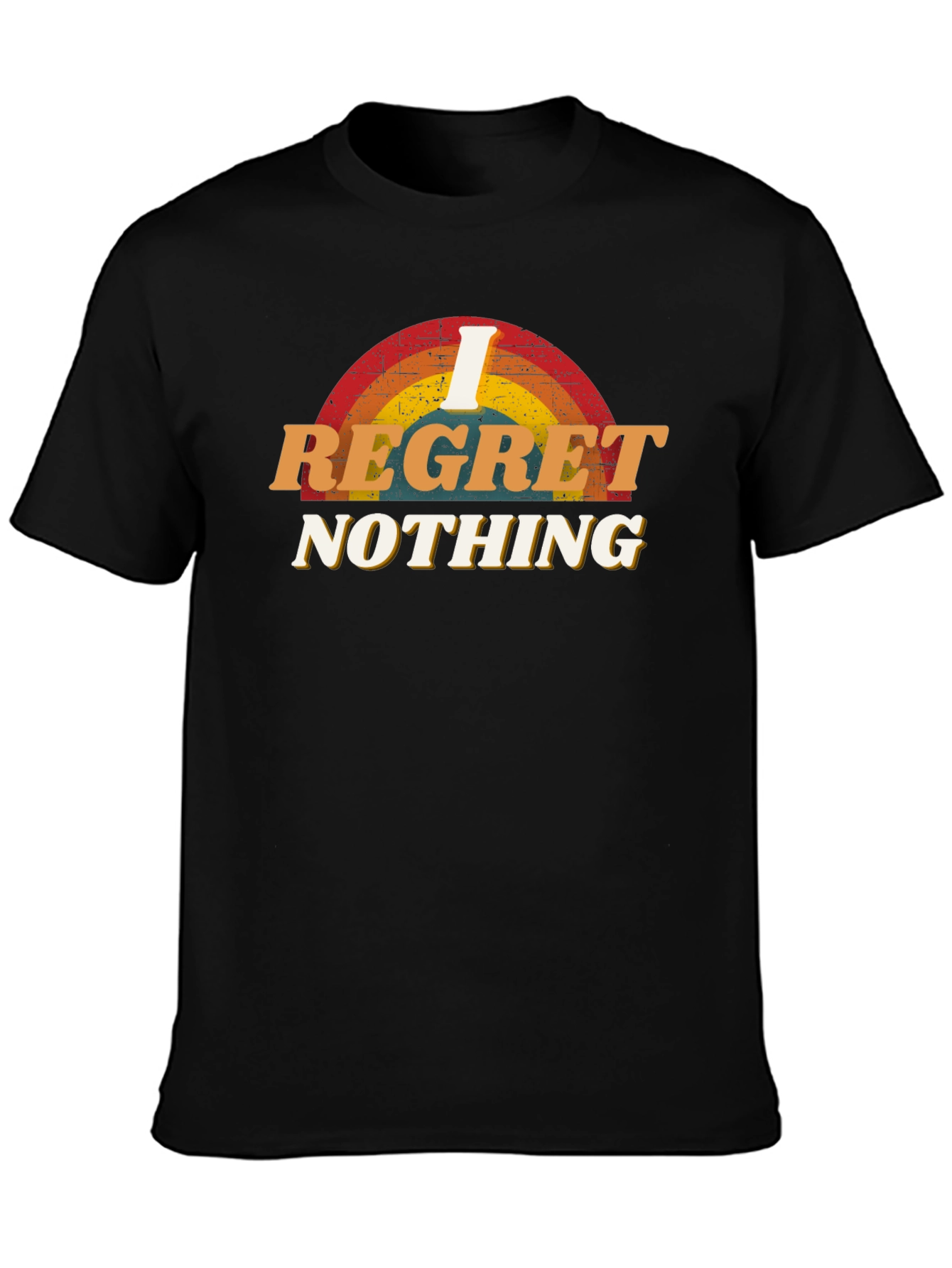 Black I Regret Nothing Graphic Tee - Black view 3