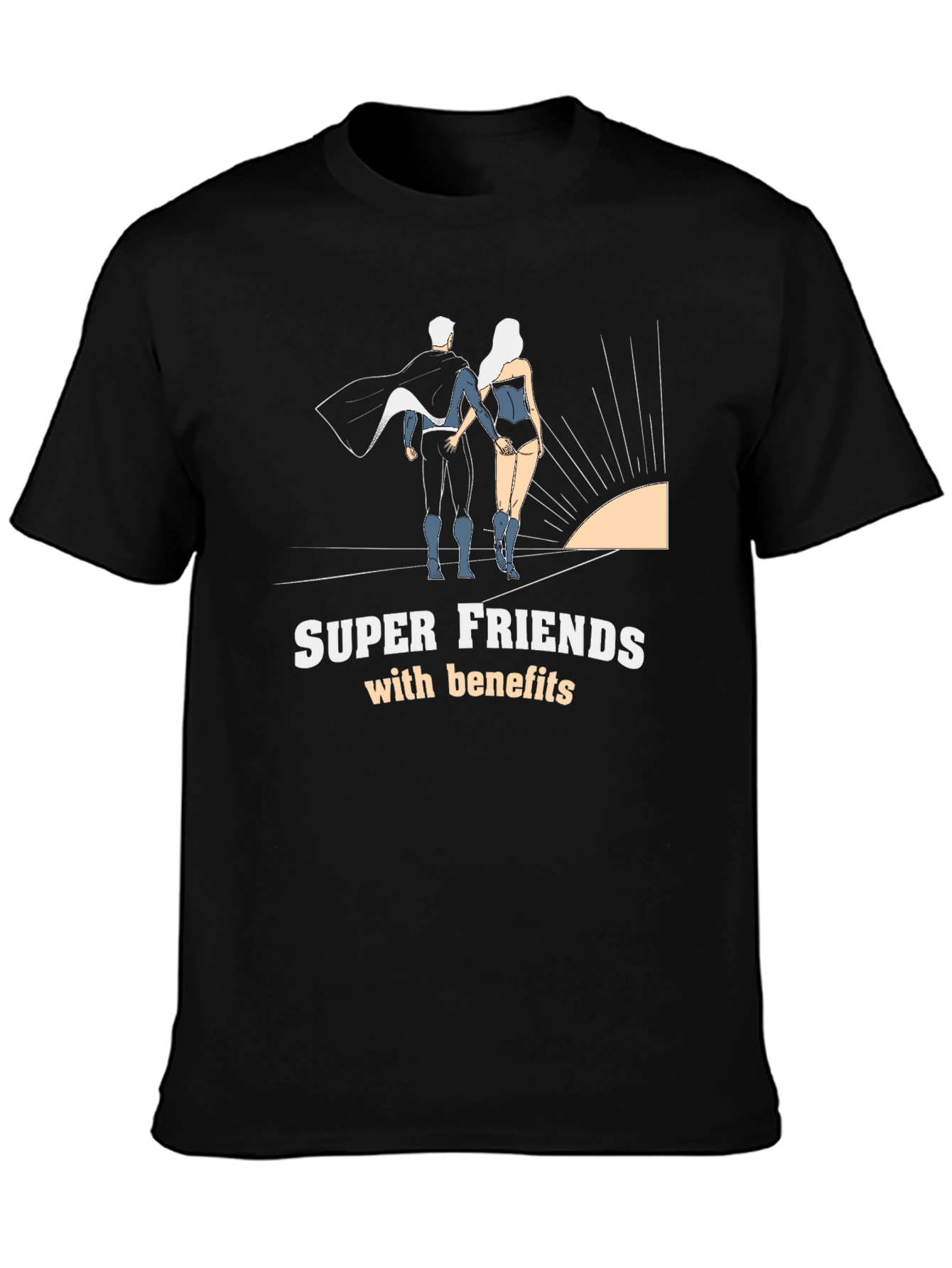 Black Super Friends with Benefits T-Shirt view 3