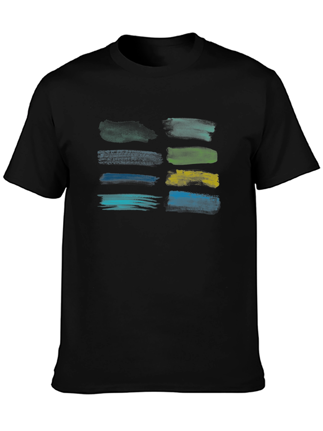 Black Brush Stroke Graphic Tee - Artistic Design view 3