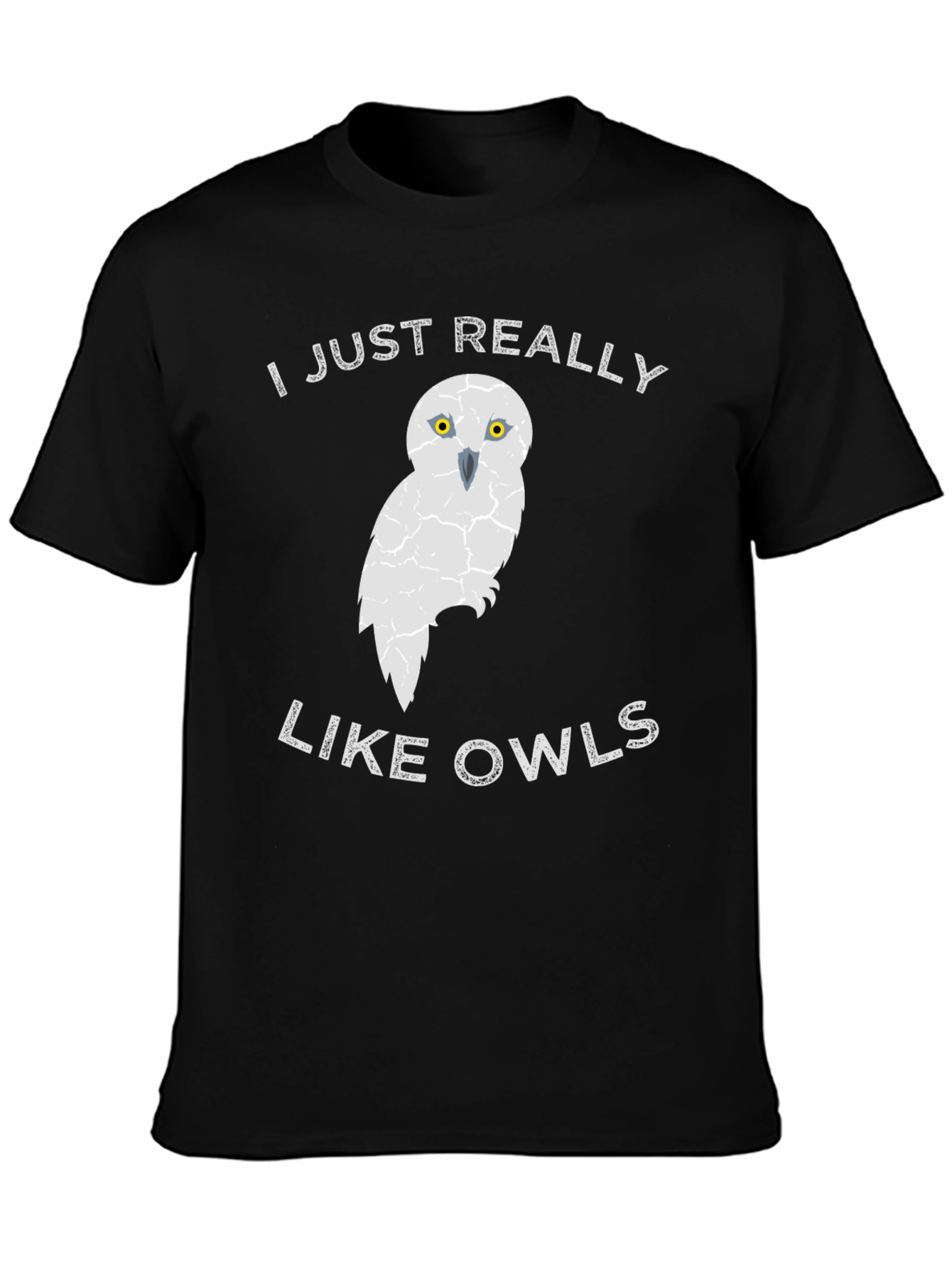 Black I Just Really Like Owls Black Tee view 3