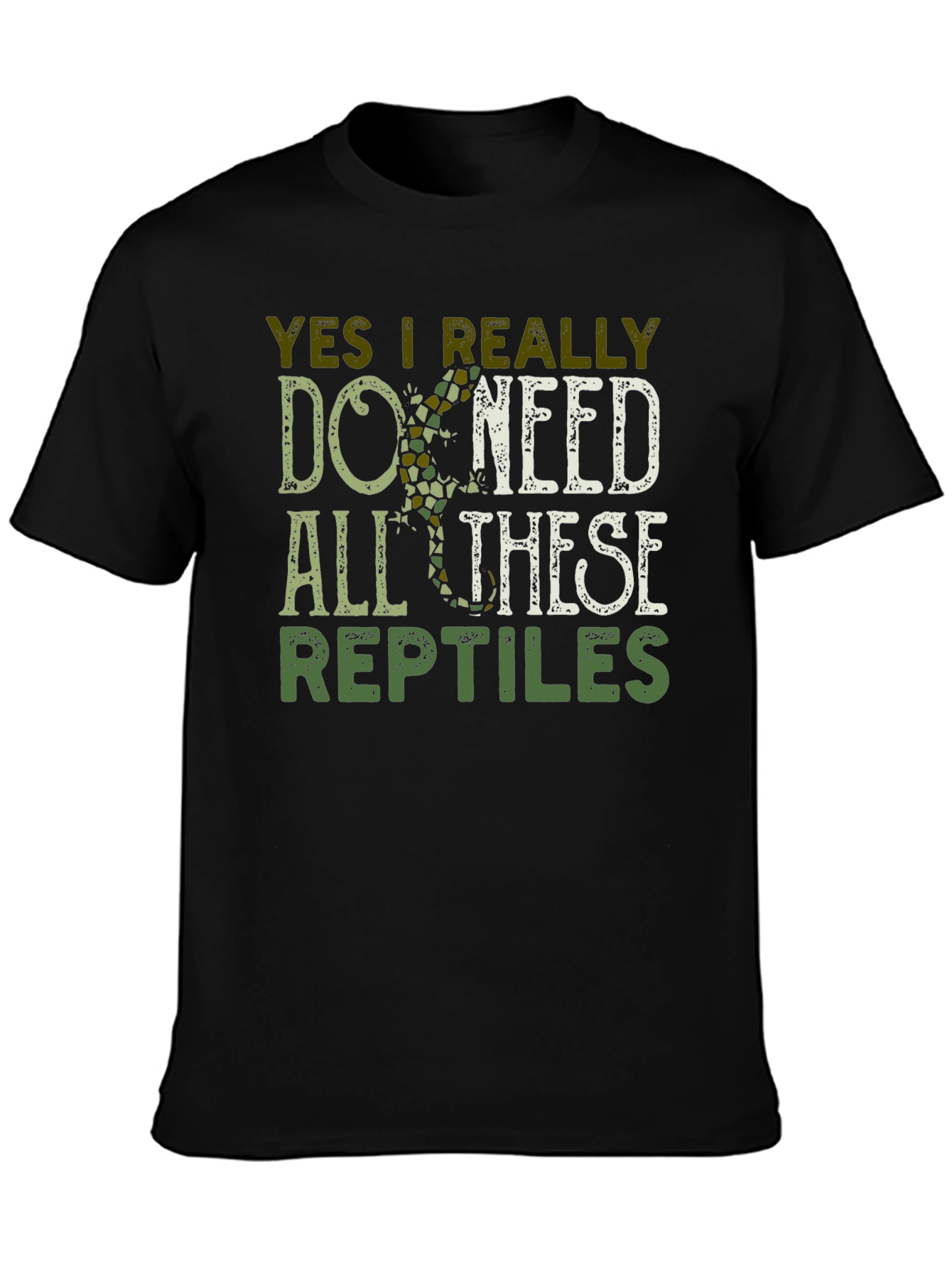 Black Yes I Really Do Need All These Reptiles T-Shirt view 3
