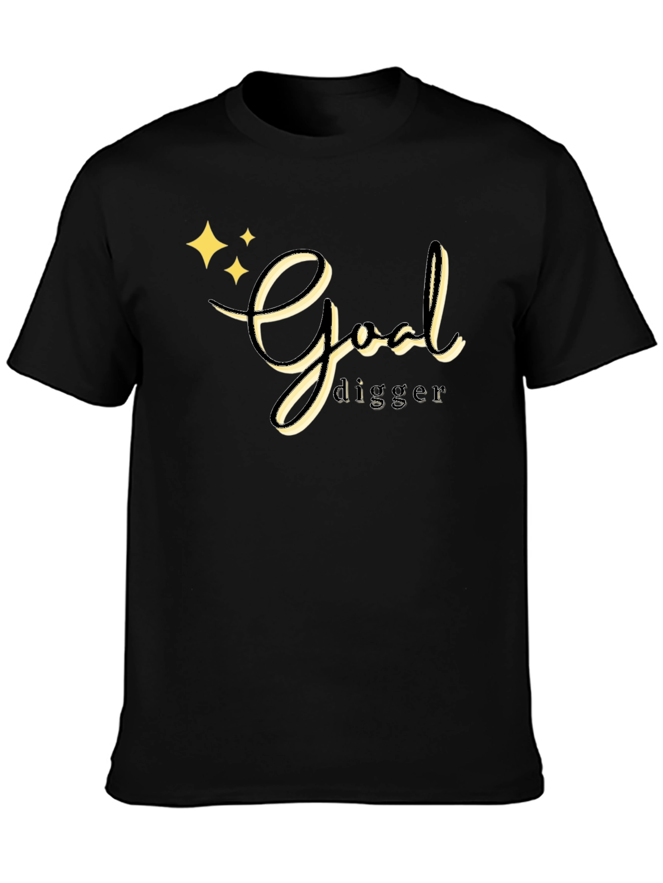 Black Goal Digger Graphic T-Shirt view 3