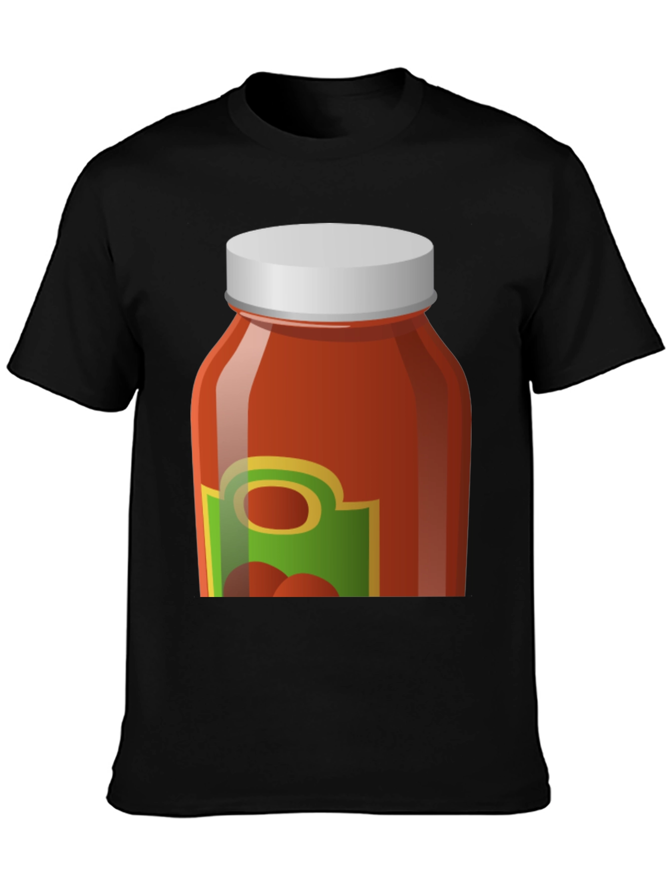 Black Tomato Sauce Jar Graphic Tee - Novelty T-Shirt view 3