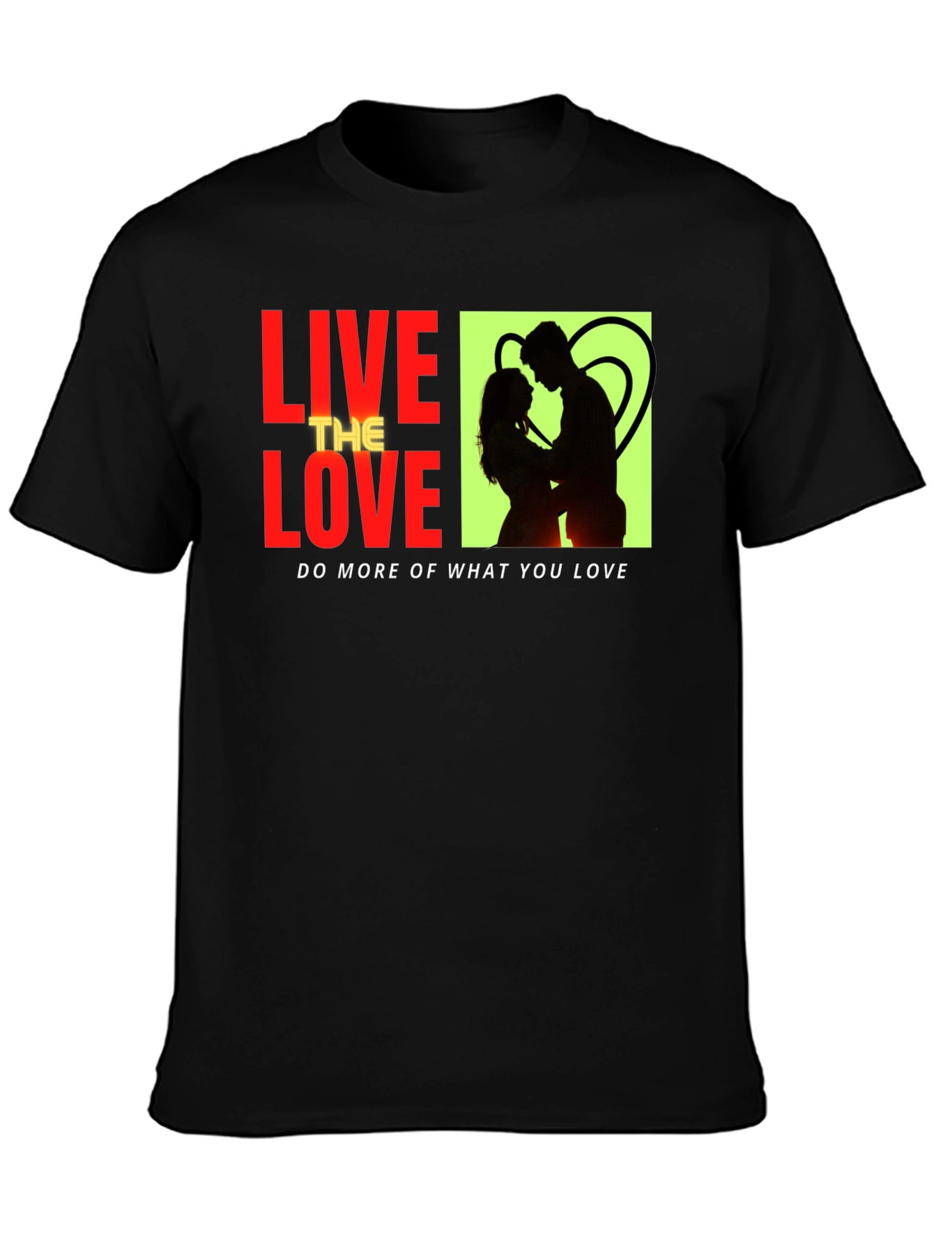 Black Live the Love Graphic Tee view 3