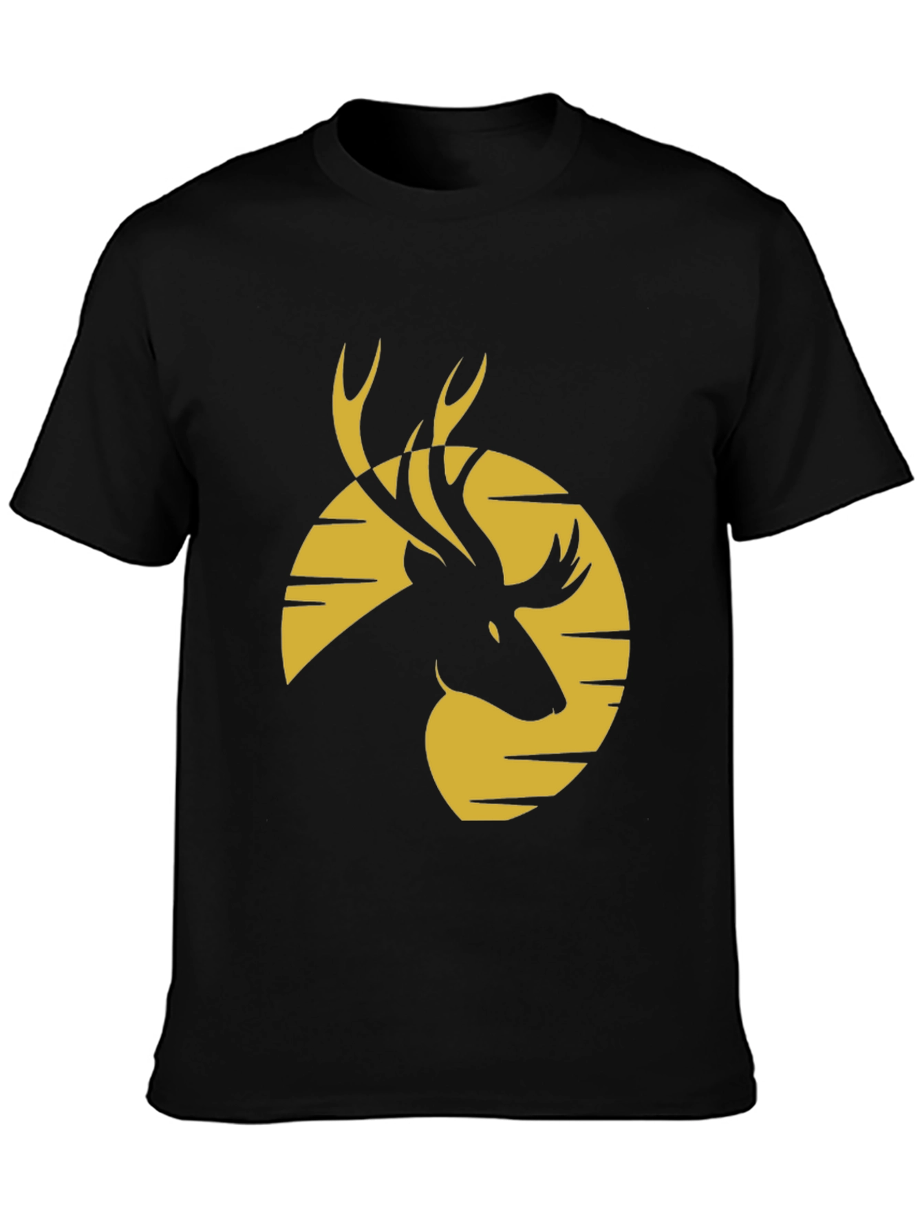 Black Deer Silhouette T-Shirt view 3