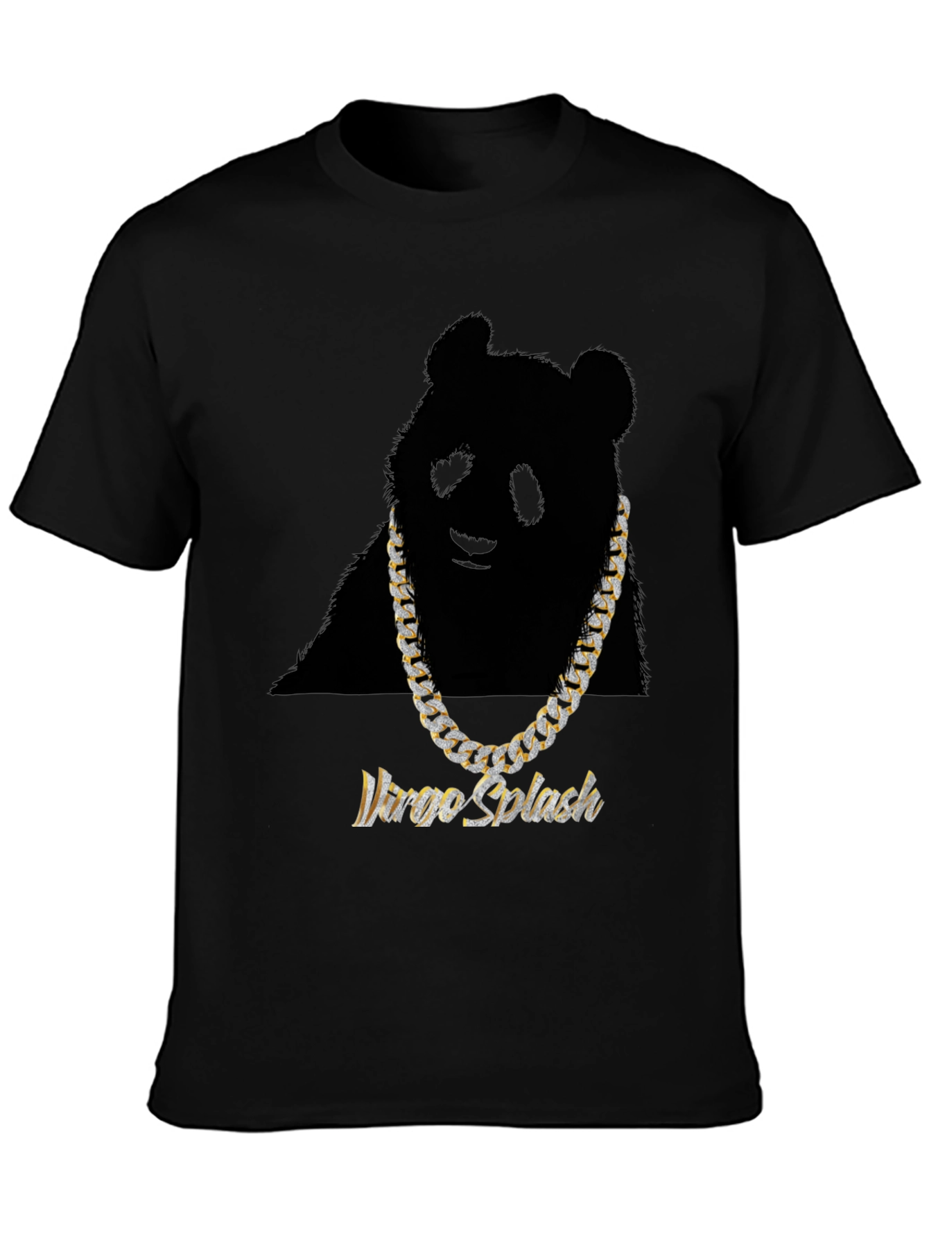 Black Panda Bling Graphic Tee view 3