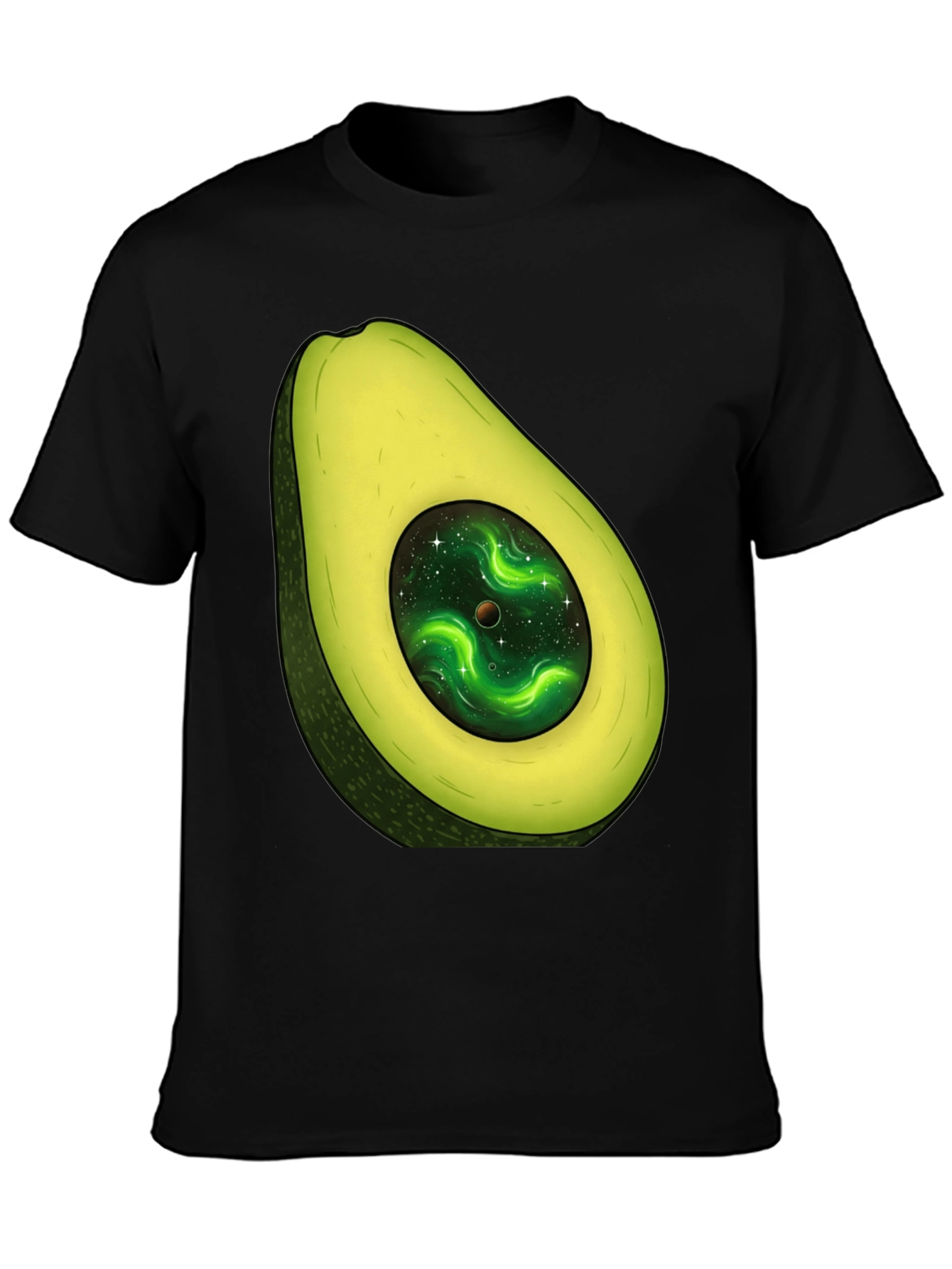 Black Avocado Galaxy T-Shirt - Stylish Unisex Graphic Tee view 3