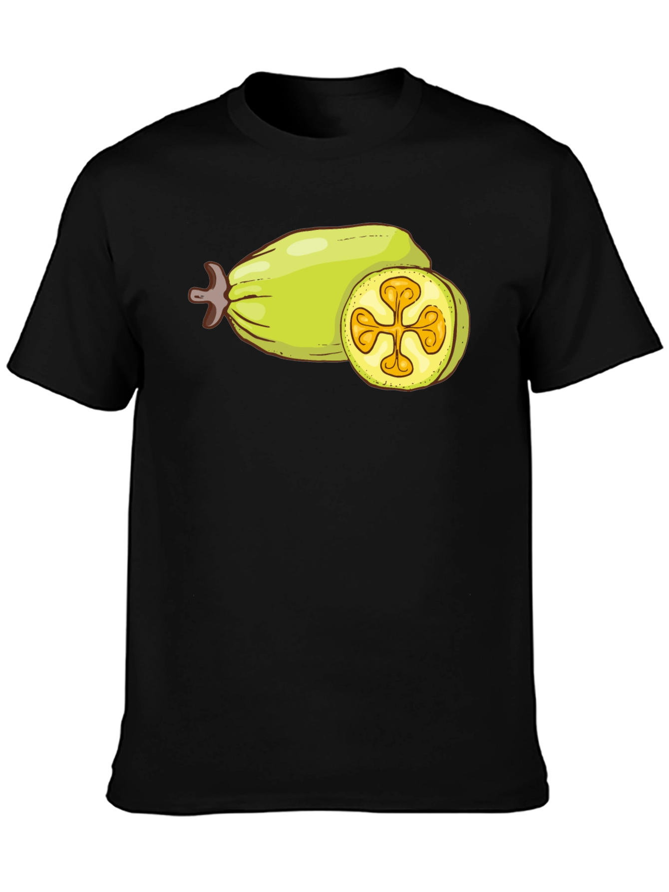 Black Feijoa Fruit Graphic Tee - Unique & Stylish view 3
