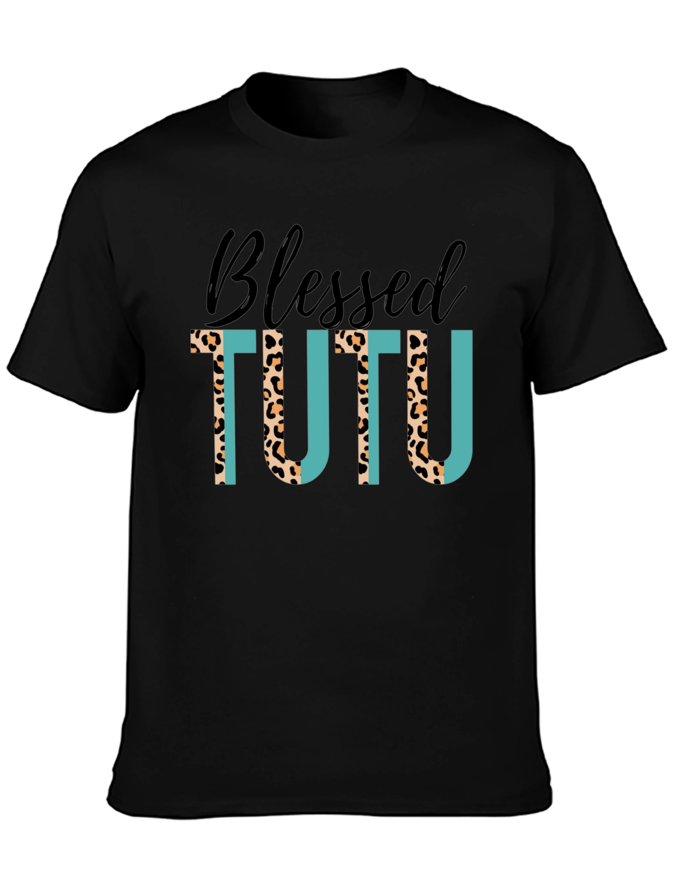 Black Blessed Tutu T-Shirt: Stylish Graphic Tee view 3