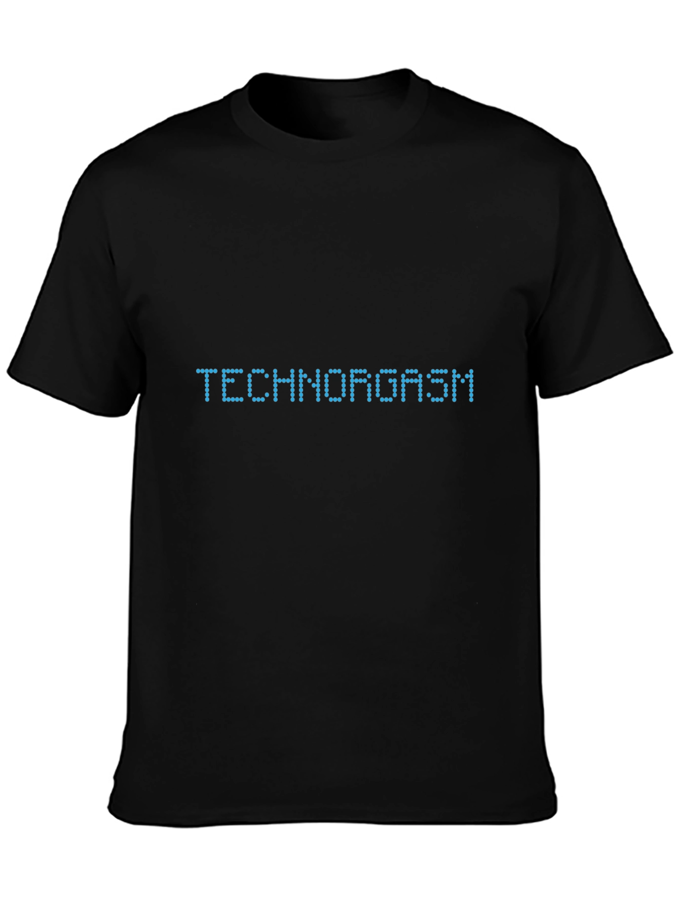 Black Technorgasm Graphic Print Crew Neck T-Shirt view 3