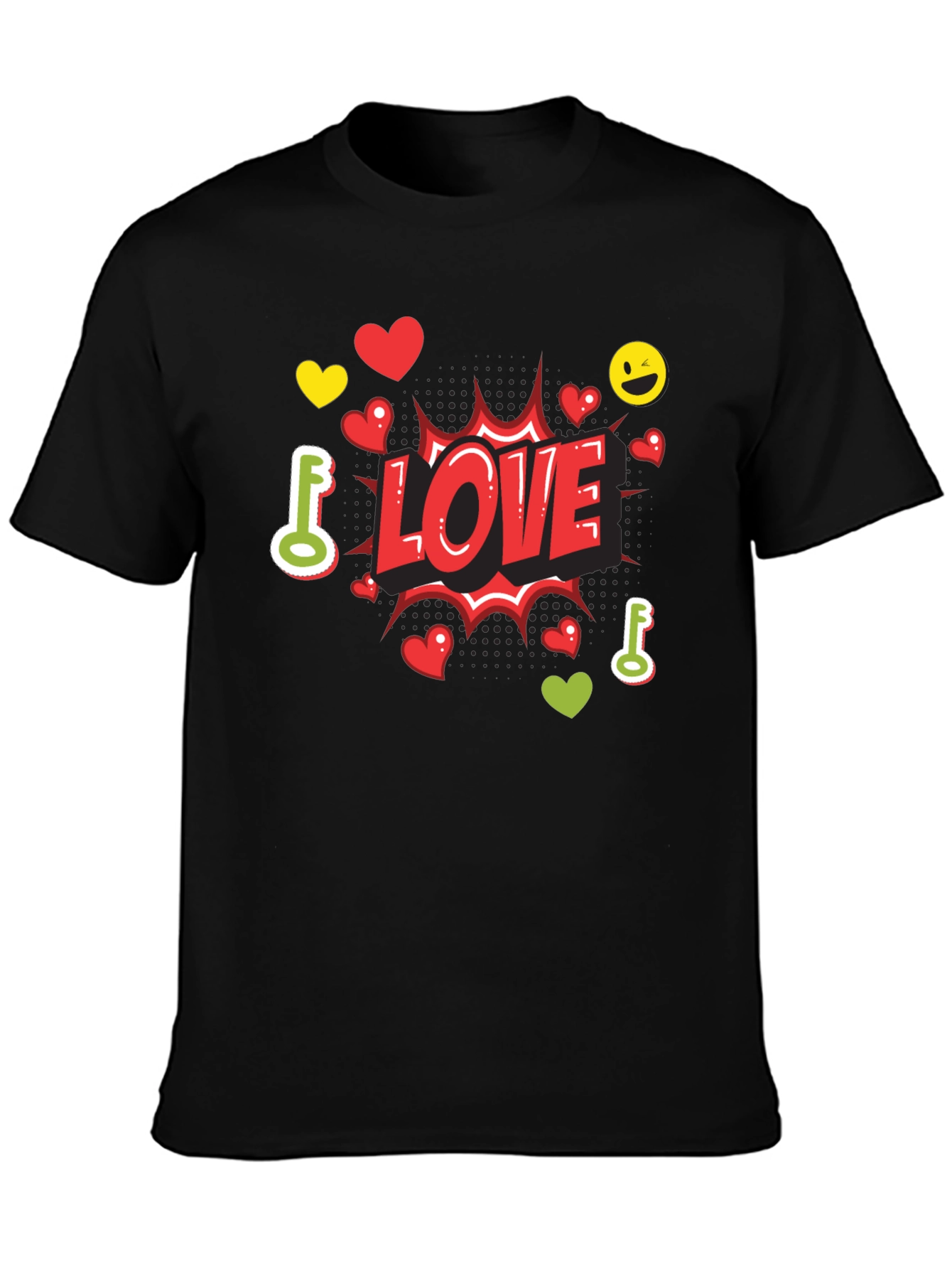 Black Love T-Shirt, Romantic Graphic Tee view 3