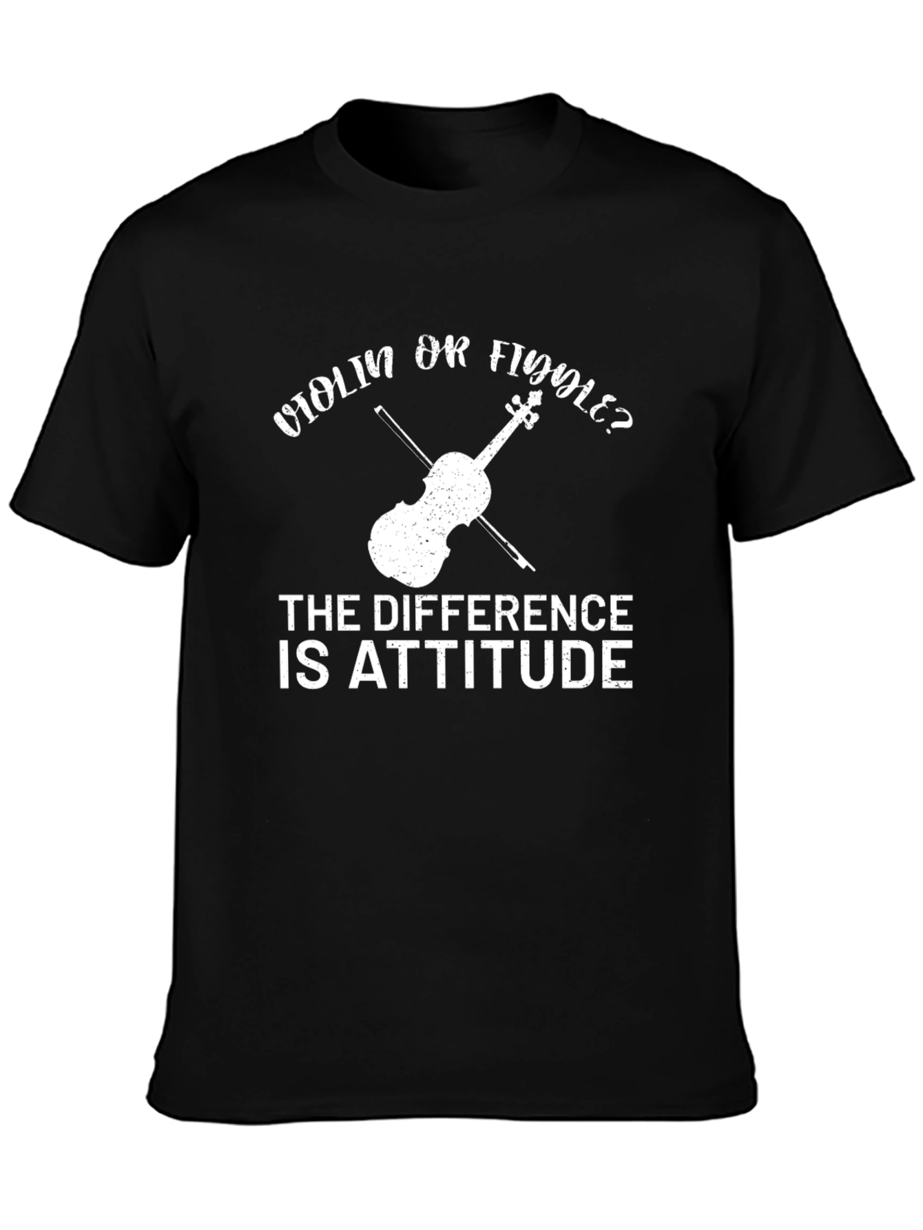 Black Violin or Fiddle Tee - The Difference is Attitude view 3