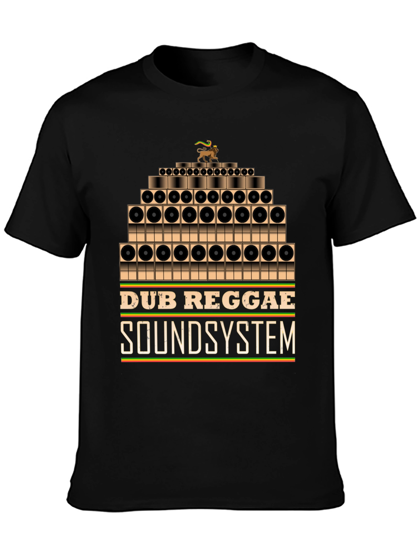 Black Dub Reggae Soundsystem Graphic Tee - Black view 3