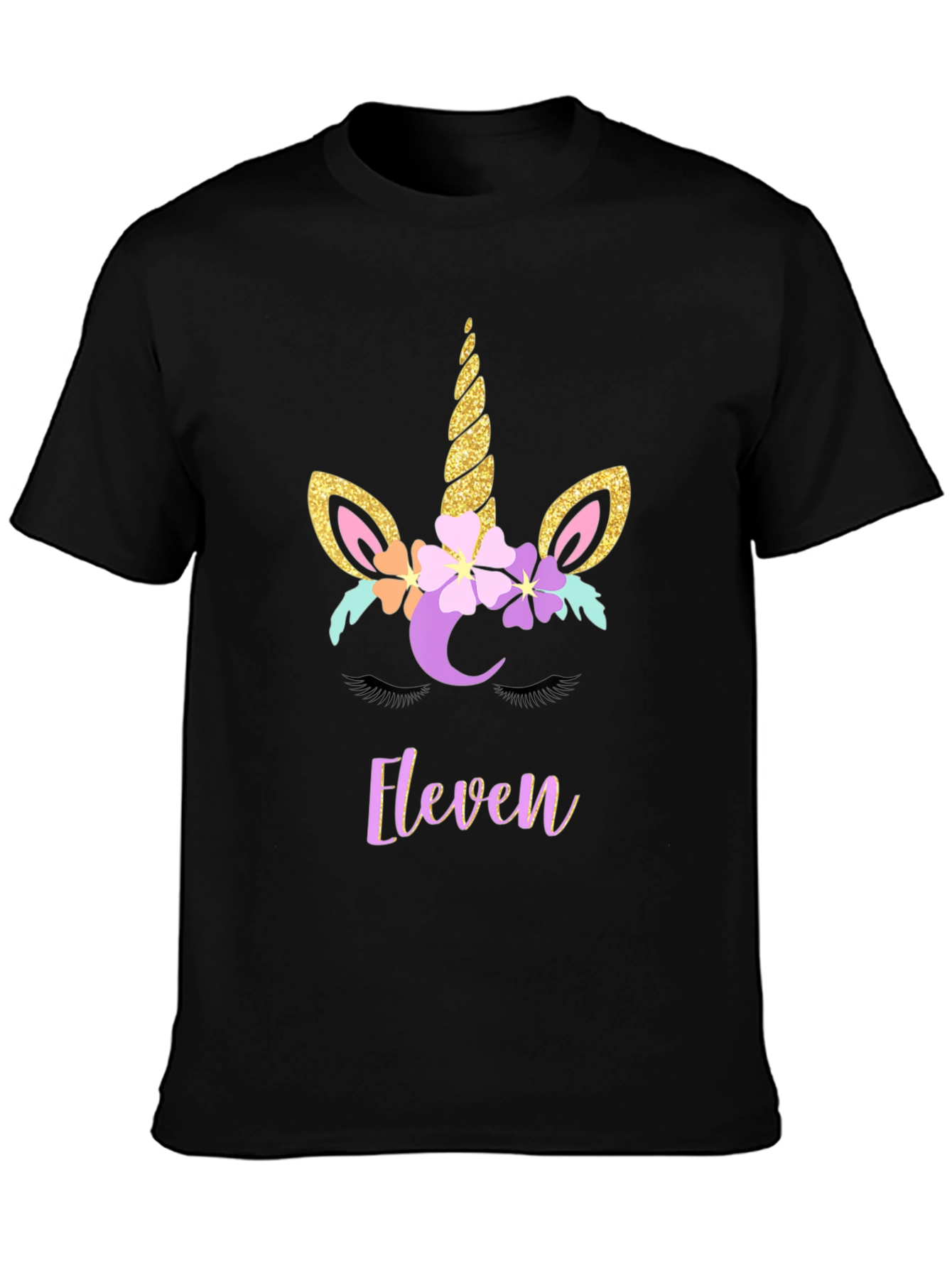 Black Unicorn Birthday Shirt - "Eleven" Tee view 3