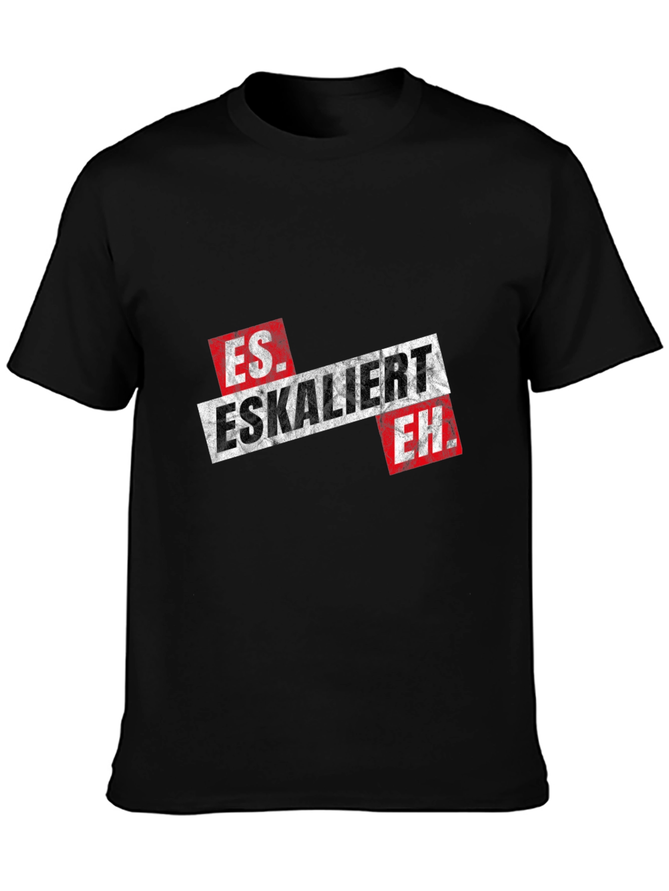 Black Es Eskaliert Eh Black Graphic Tee view 3