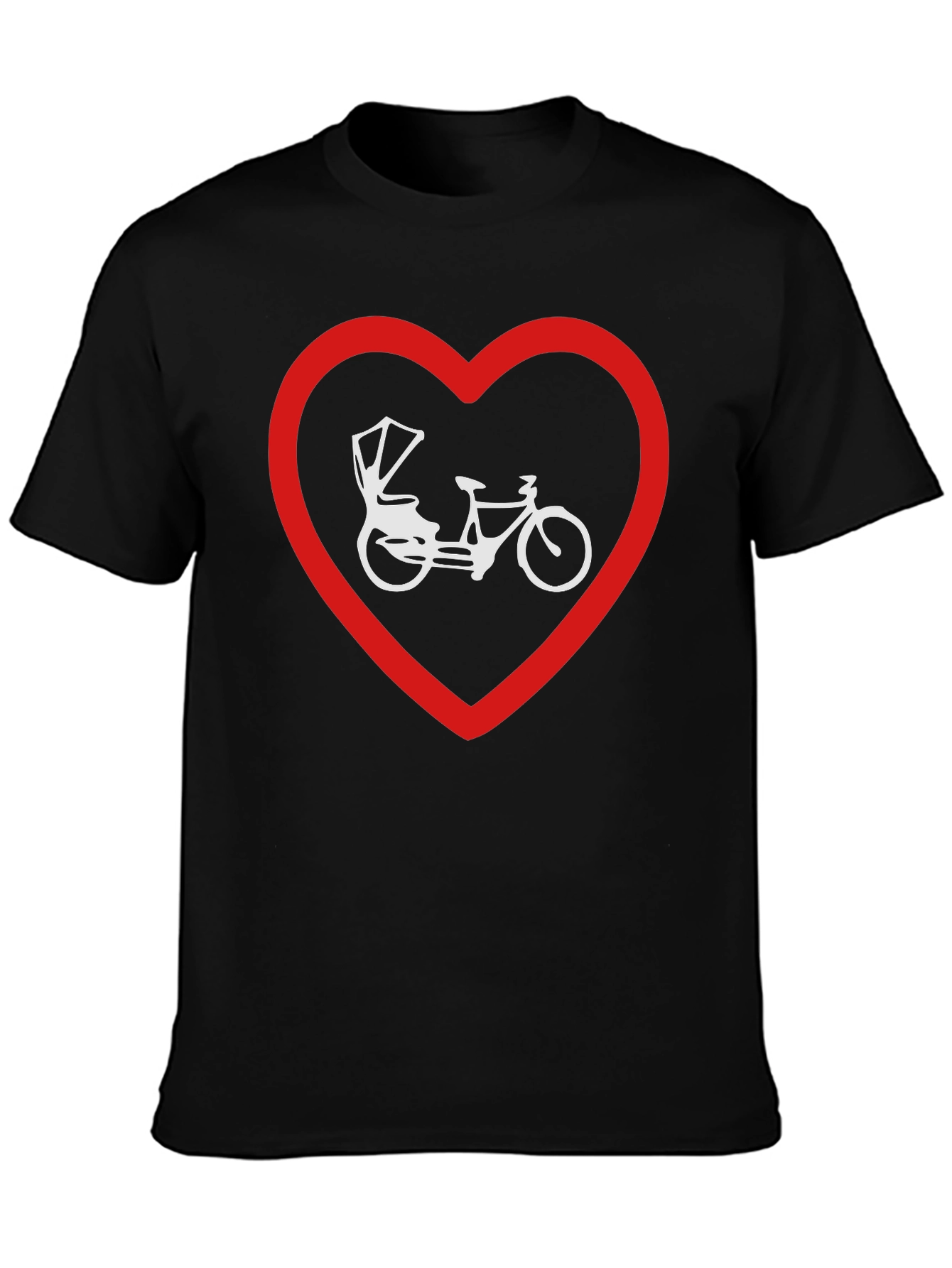 Black Heart Rickshaw Graphic Tee - Stylish Black T-Shirt view 3