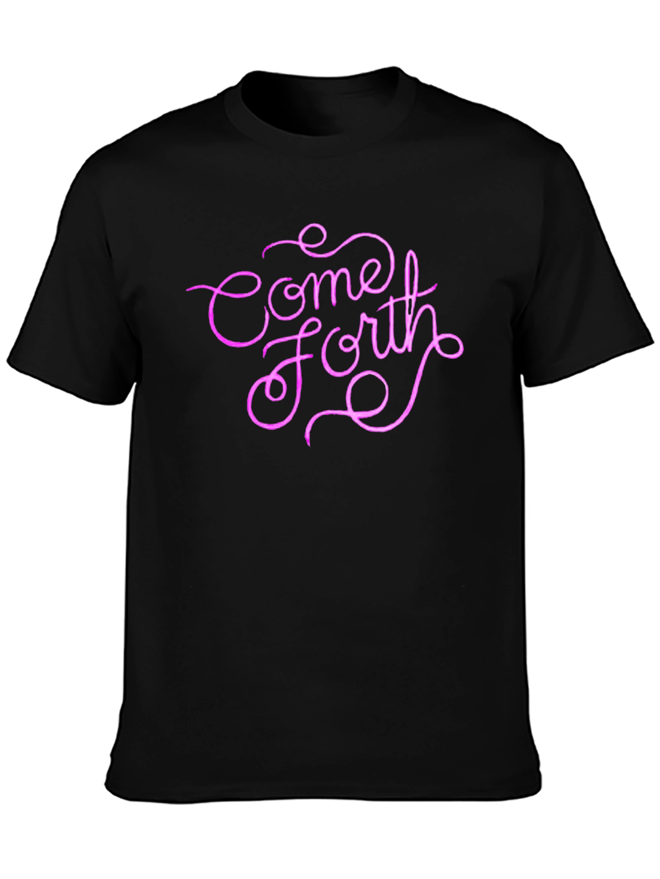 Black Come Forth Graphic Tee - Stylish Black Cotton T-Shirt view 3