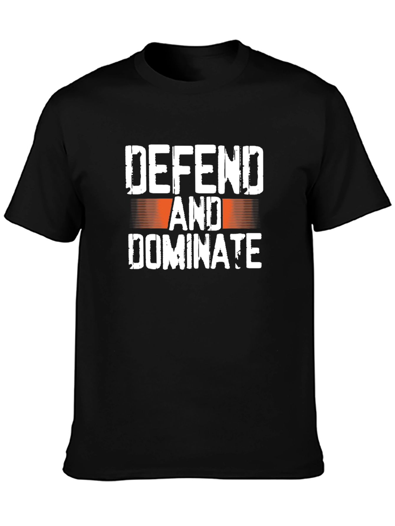 Black Defend and Dominate Graphic T-Shirt view 3
