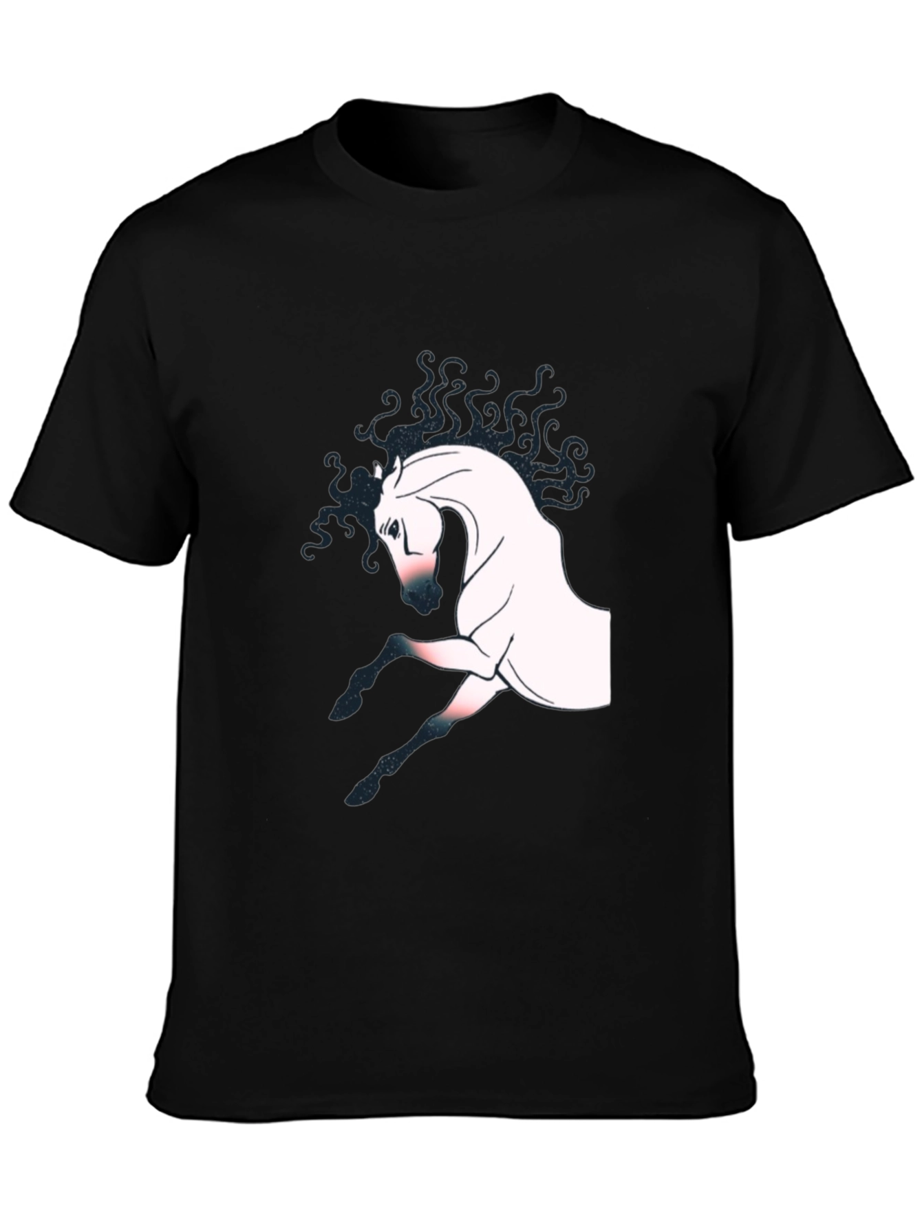 Black Black Horse Graphic Tee - Stylish Men's T-Shirt view 3