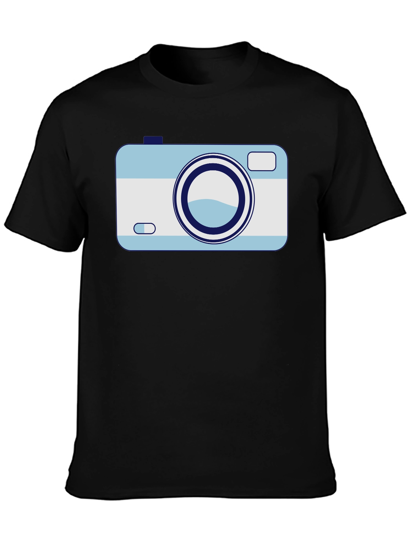Black Retro Camera Graphic Tee - Black view 3