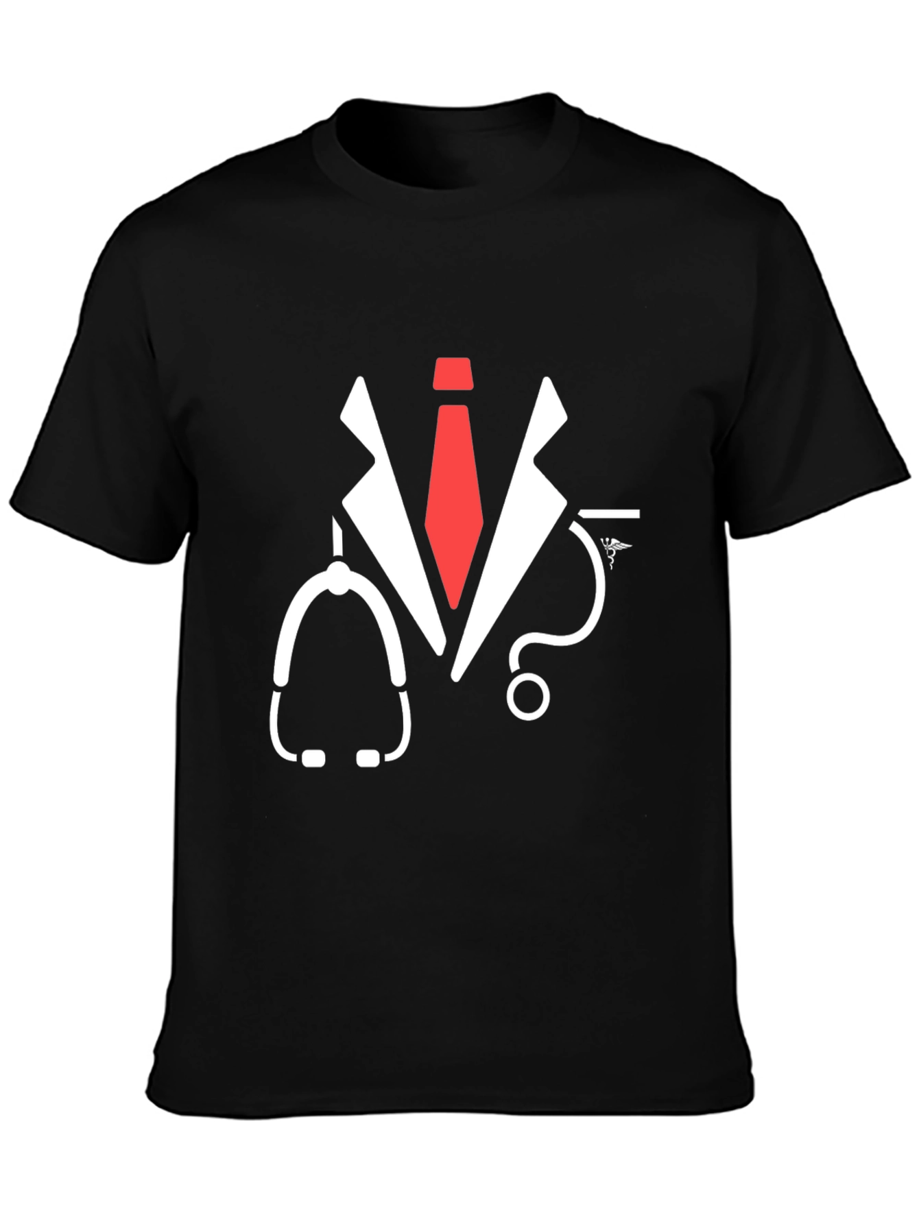 Black Doctor Coat T-Shirt - Medical Professional Tee view 3