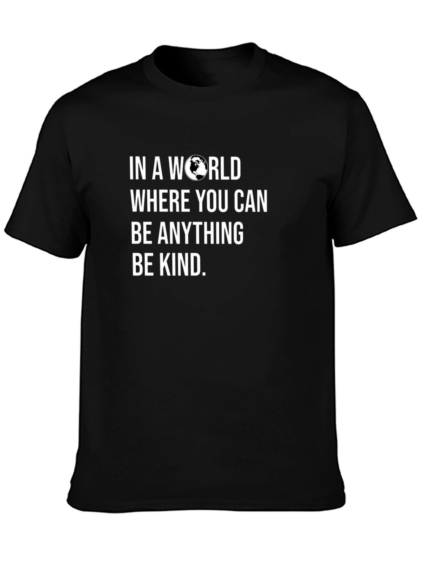 Black Be Kind T-Shirt, Inspirational Graphic Tee view 3