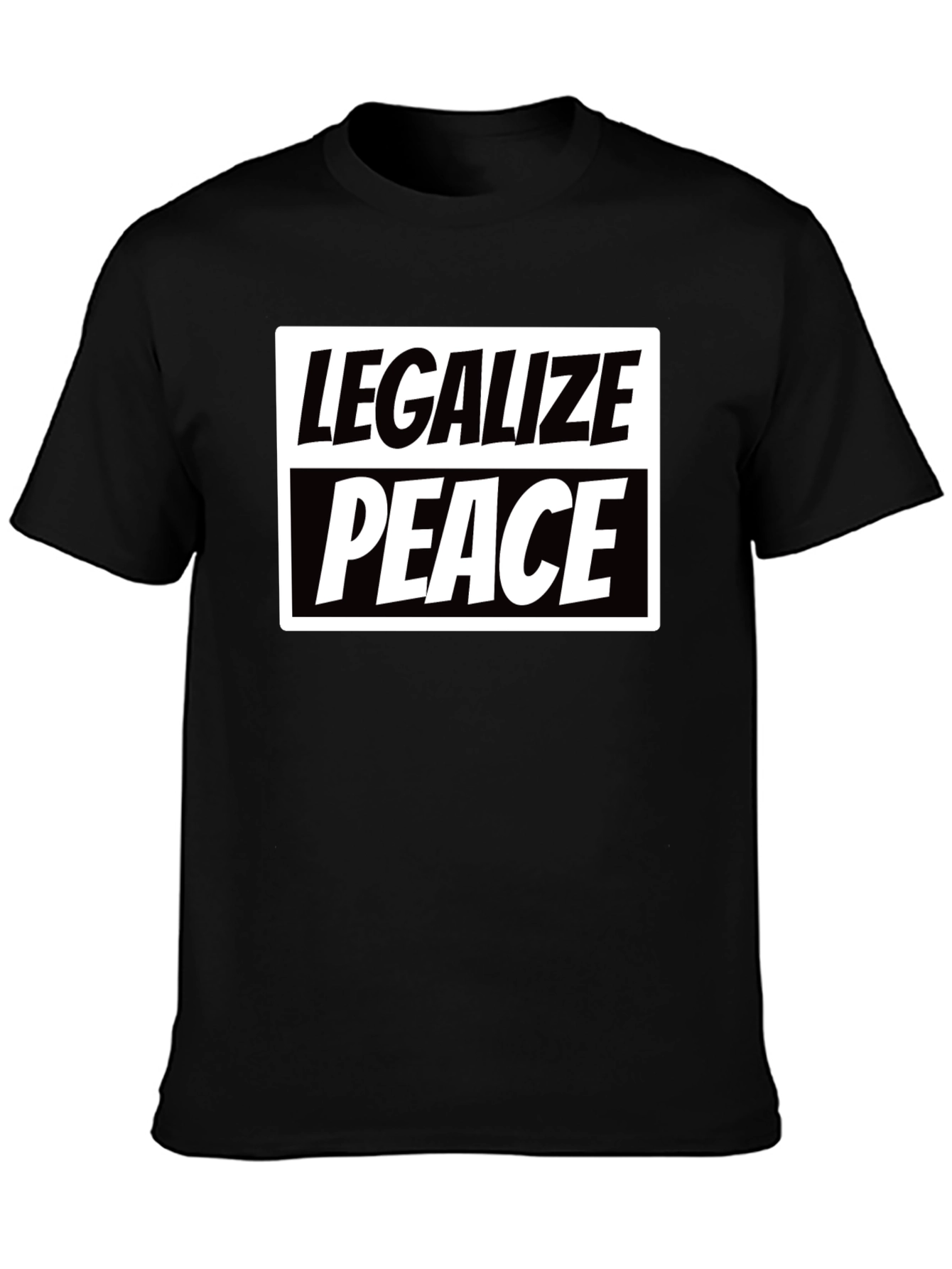 Black Legalize Peace Graphic T-Shirt - Black view 3