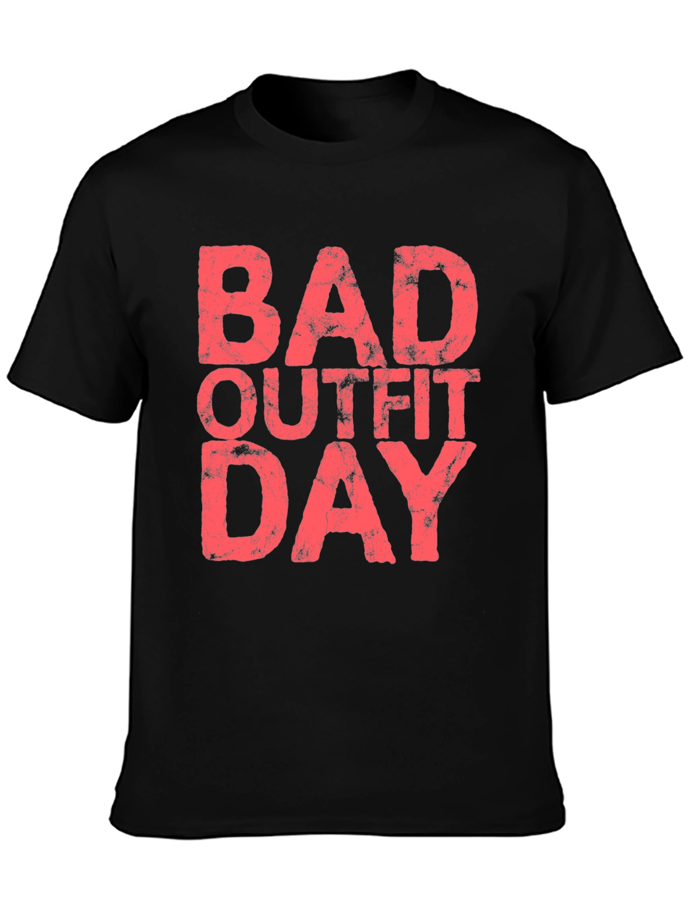 Black Bad Outfit Day T-Shirt - Men's Black Tee view 3