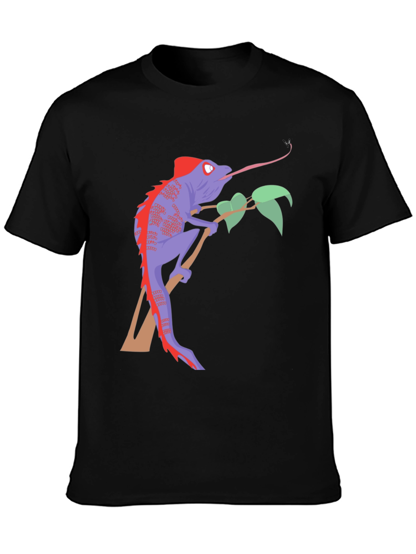 Black Chameleon Graphic Tee - Men's Black T-Shirt view 3