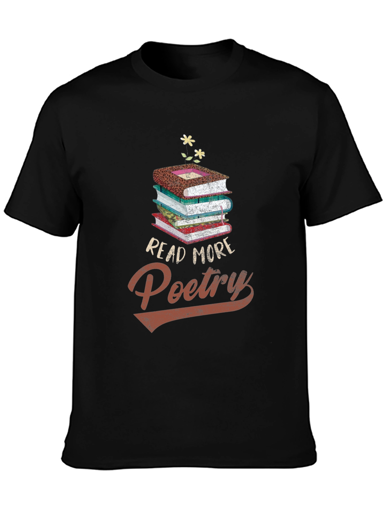 Black Read More Poetry T-Shirt - Literary Apparel view 3