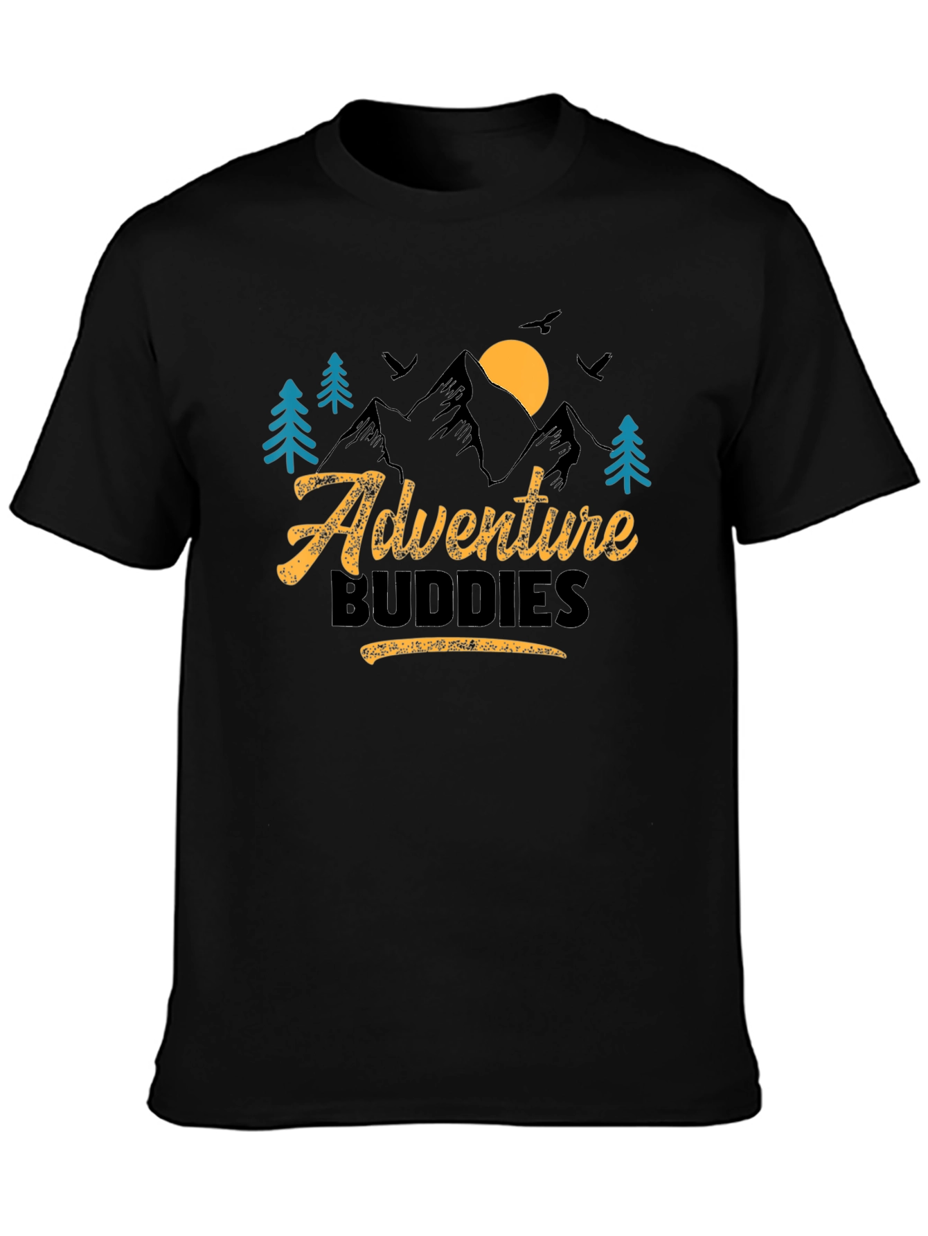 Black Adventure Buddies Graphic T-Shirt view 3