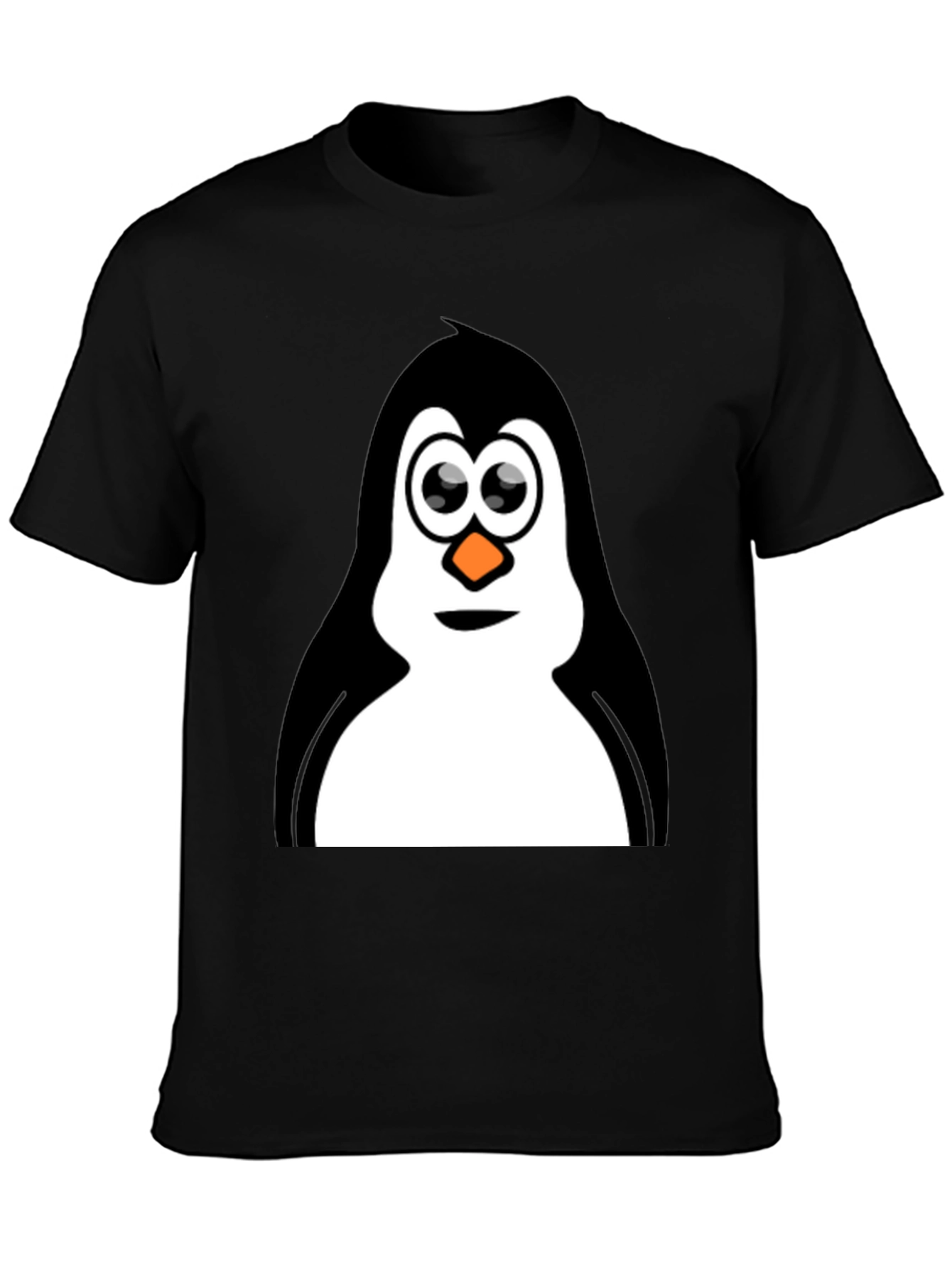 Black Penguin Graphic Tee - Black Cotton T-Shirt view 3