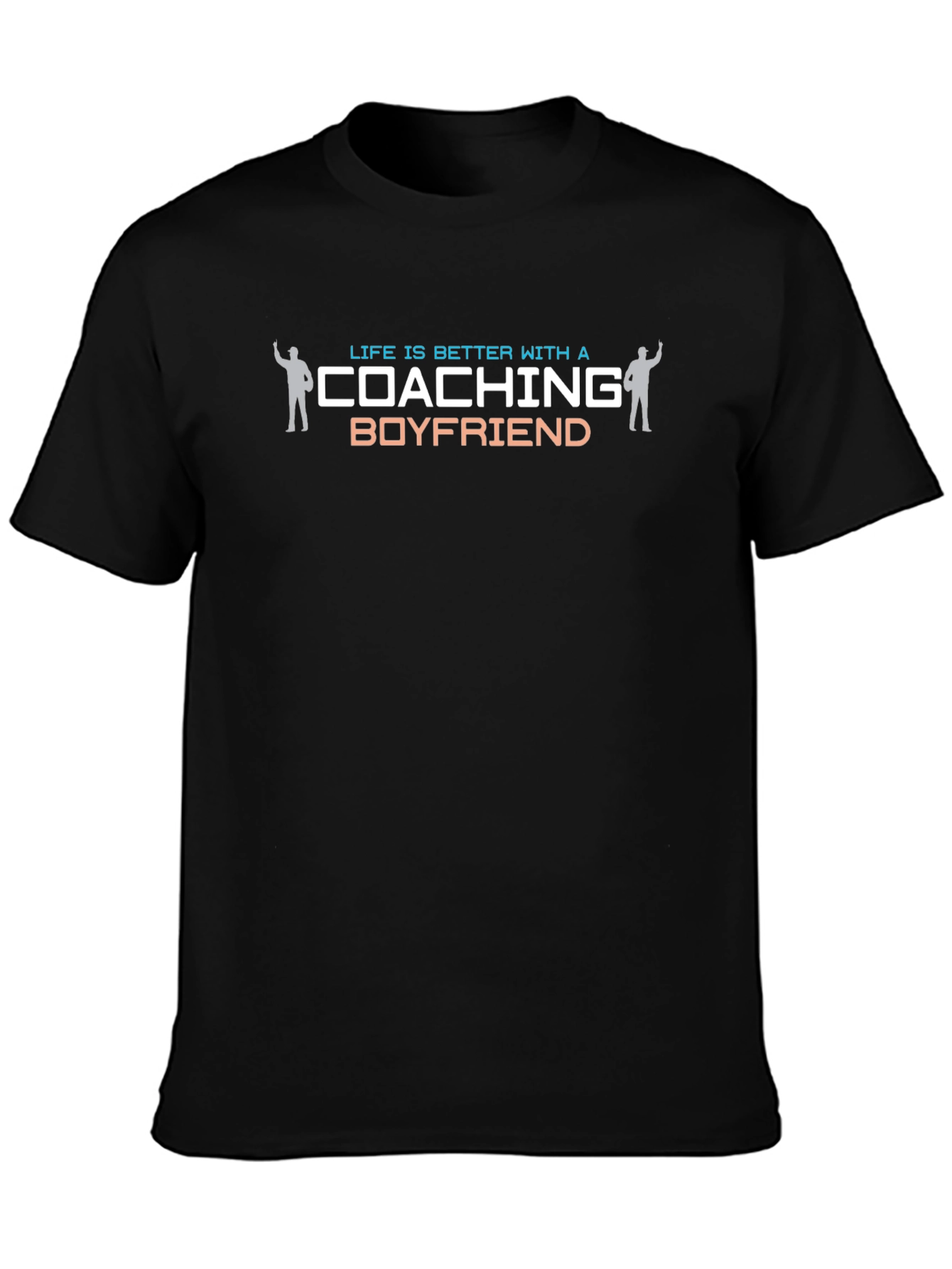 Black Life is Better with a Coaching Boyfriend T-Shirt view 3