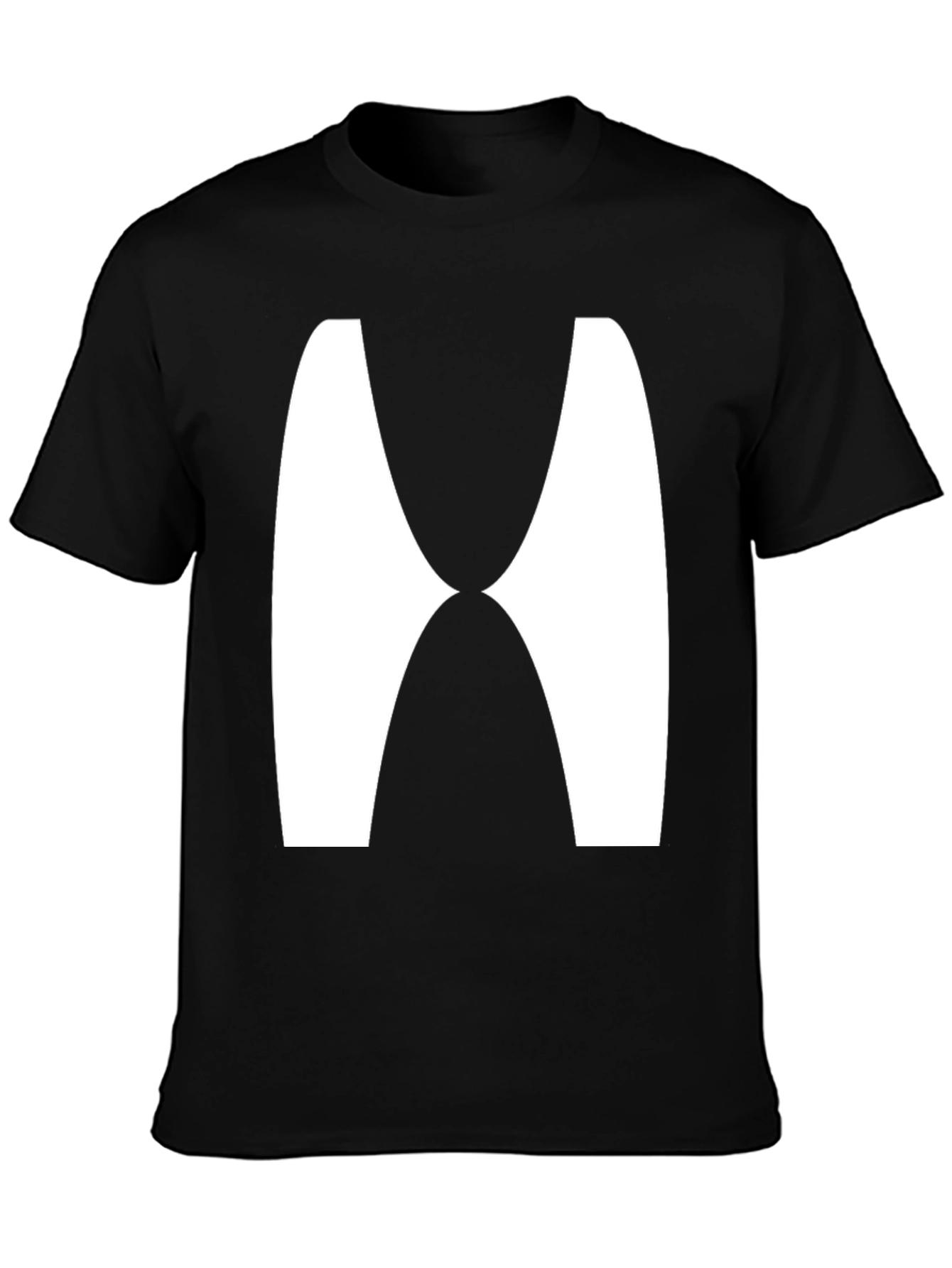 Black Abstract Graphic Tee - Modern Black T-Shirt view 3