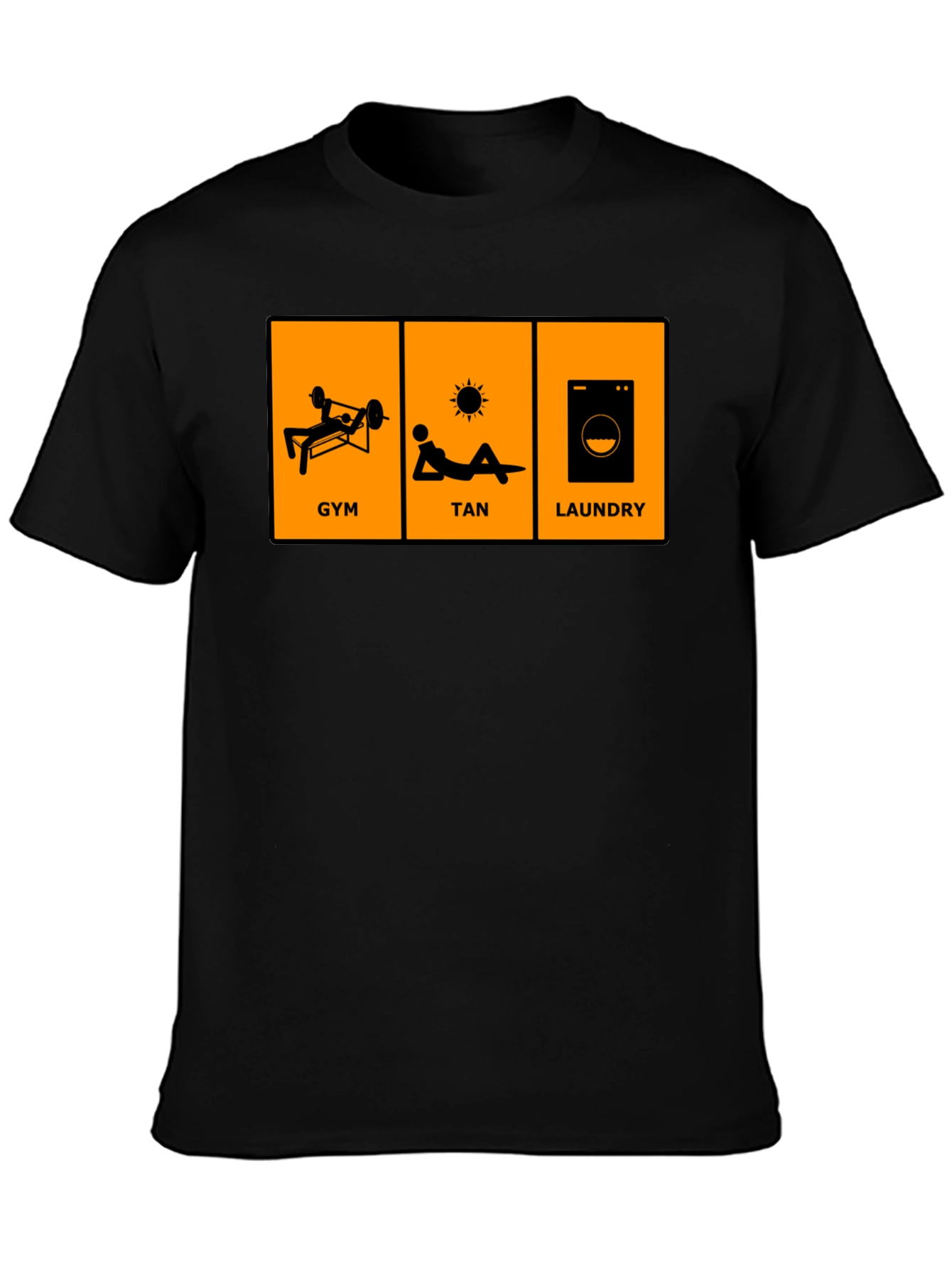 Black Gym, Tan, Laundry Graphic T-Shirt view 3