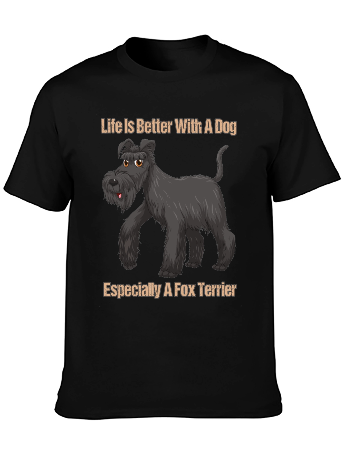 Black Dog Lover T-Shirt - Life is Better With A Dog view 3